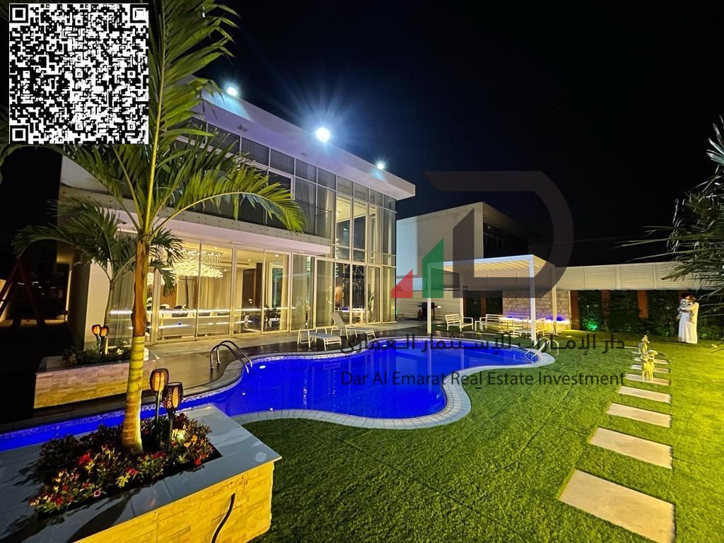 For sale (cash): A fully furnished villa with luxurious furnishings in Ajman, Al Zorah Golf area.