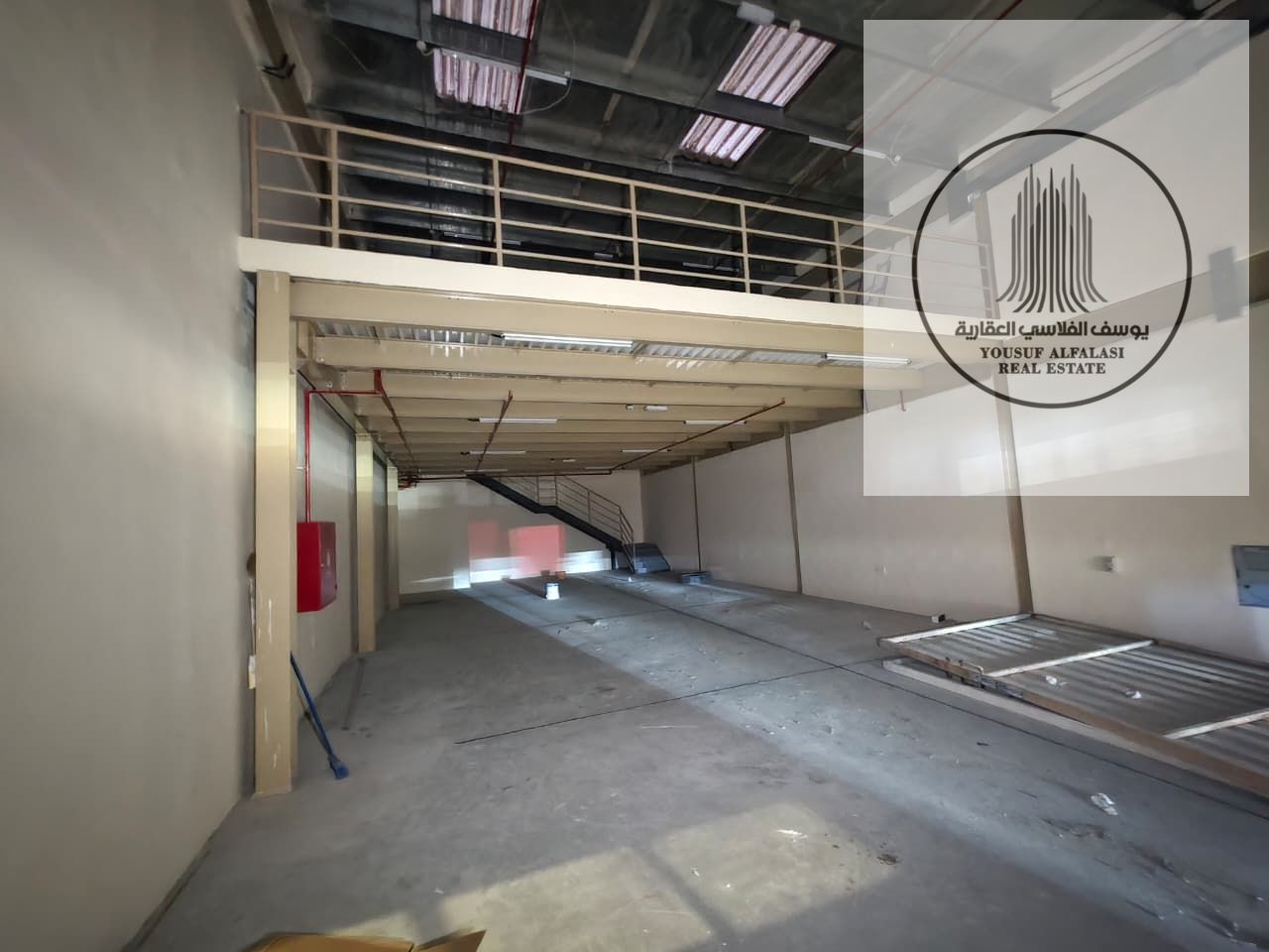 "For rent: Warehouse 3000 feet in Al Jurf Industrial Area 1 behind the Chinese market, mezzanine, 33 kW electricity, annual price 160,000 dirhams.