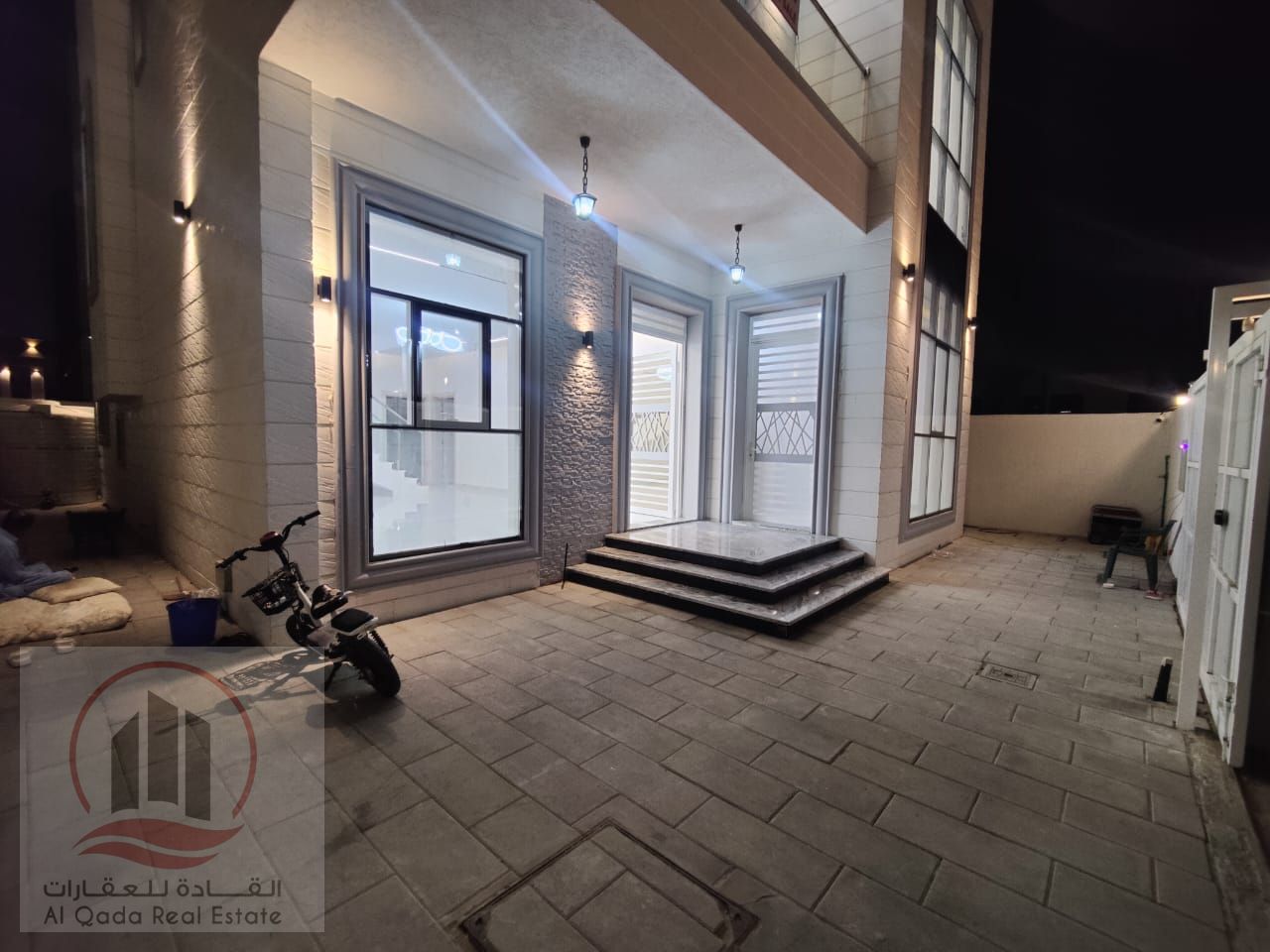 Luxury 5-bedroom villa for sale in Al Zahia area, including electricity, water, and air conditioning.