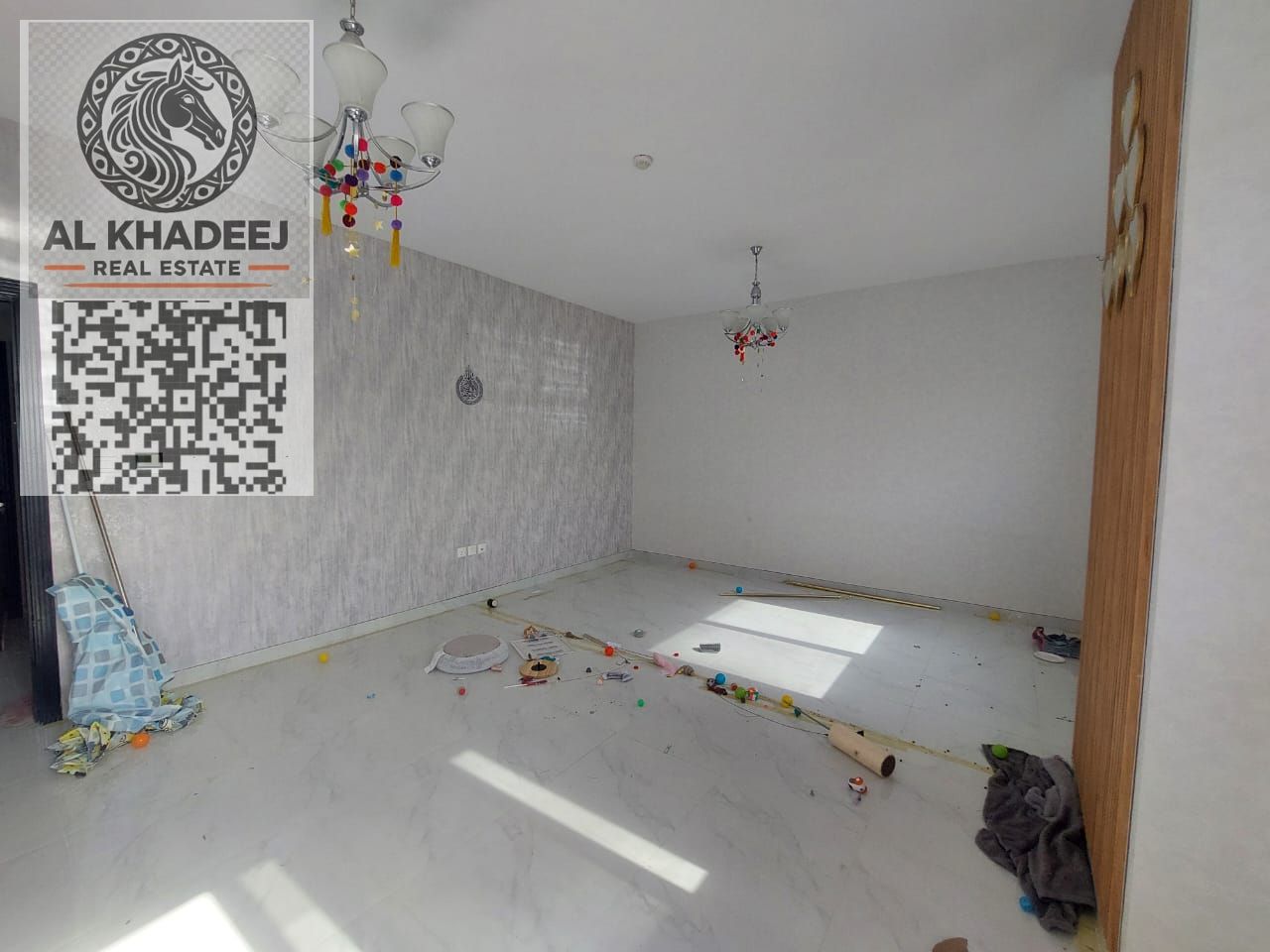 Spacious apartment for annual rent in Al Jurf 3 Ajman, master bedrooms, large hall, prime location near services, rent AED 45,000 flexible payments
