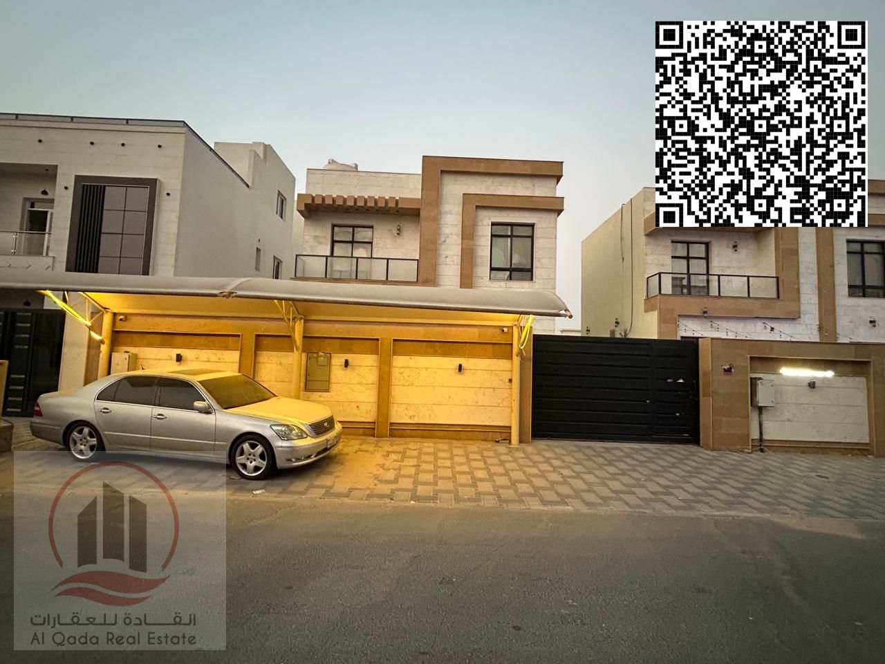 Luxury 3-bedroom villa for sale in Al Zahia area, including electricity, water, and air conditioning.