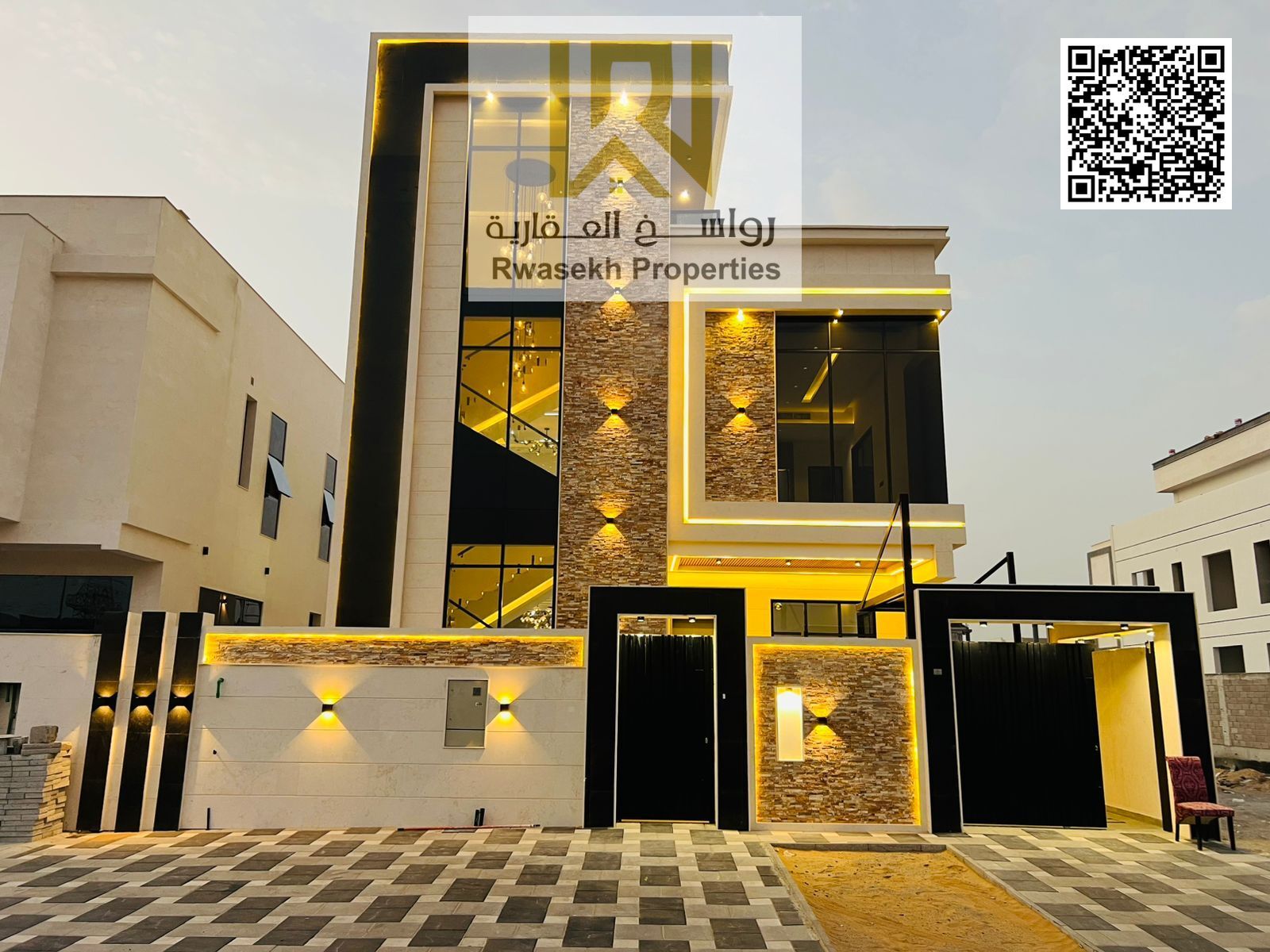 Luxury Modern 3-Storey Villa for Sale in Al Yasmeen, Ajman