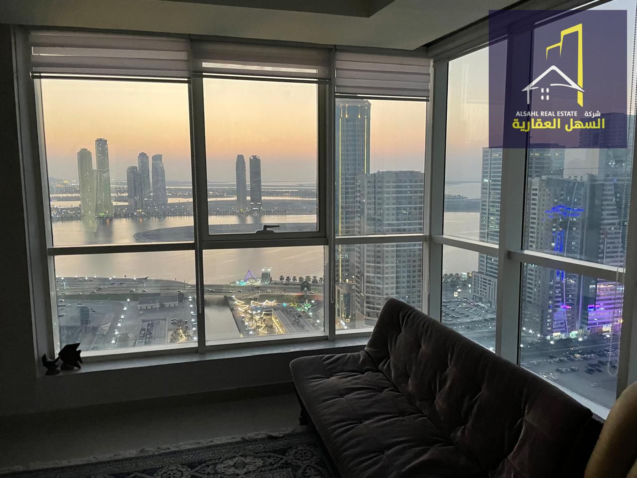 Two furnished bedrooms with modern furniture and amazing view