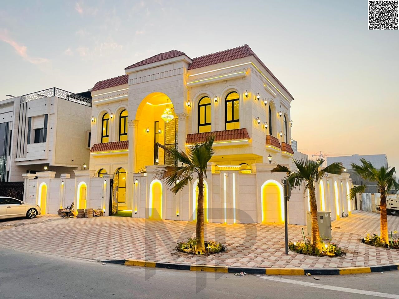 Villa in Al Helio 2, Ajman | Distinctive classic design, corner plot on two streets | Freehold ownership for all nationalities | Close to the mosque a