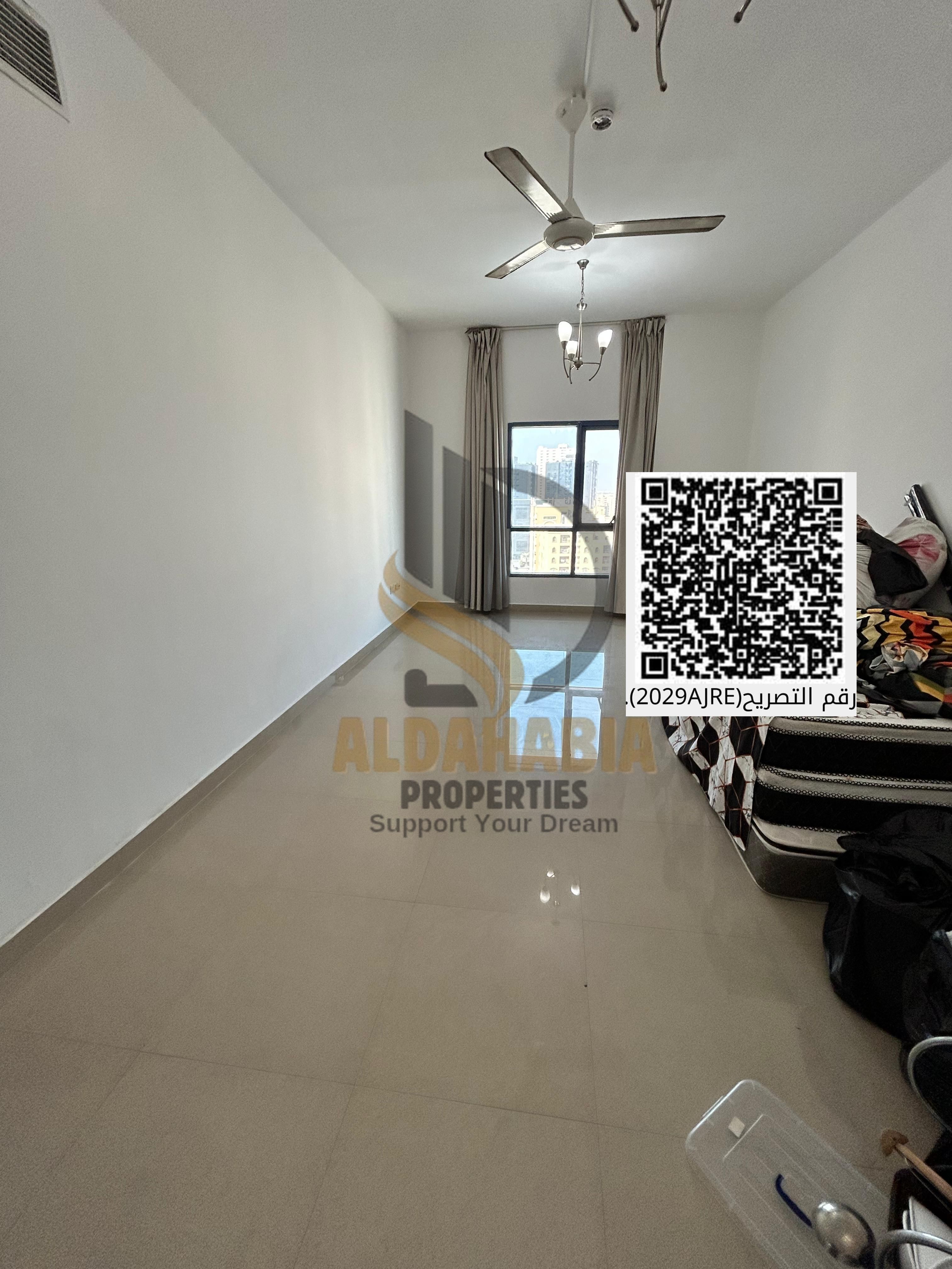 For Sale – Two-Bedroom Apartment in Al Nuaimiya Tower C With an open view overlooking Al Hikma School and Black Ramada