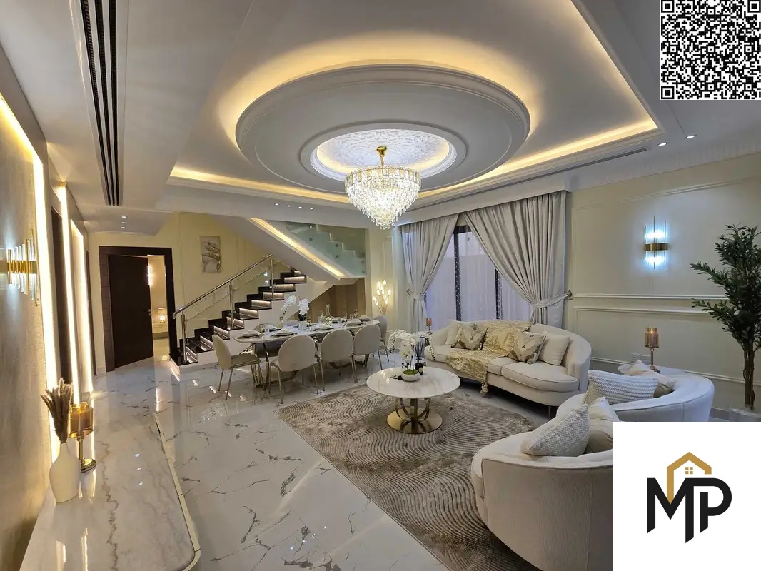 A luxurious, fully furnished modern villa (ready to move in) with an exceptionally elegant interior design, including all fees and air conditioning, f