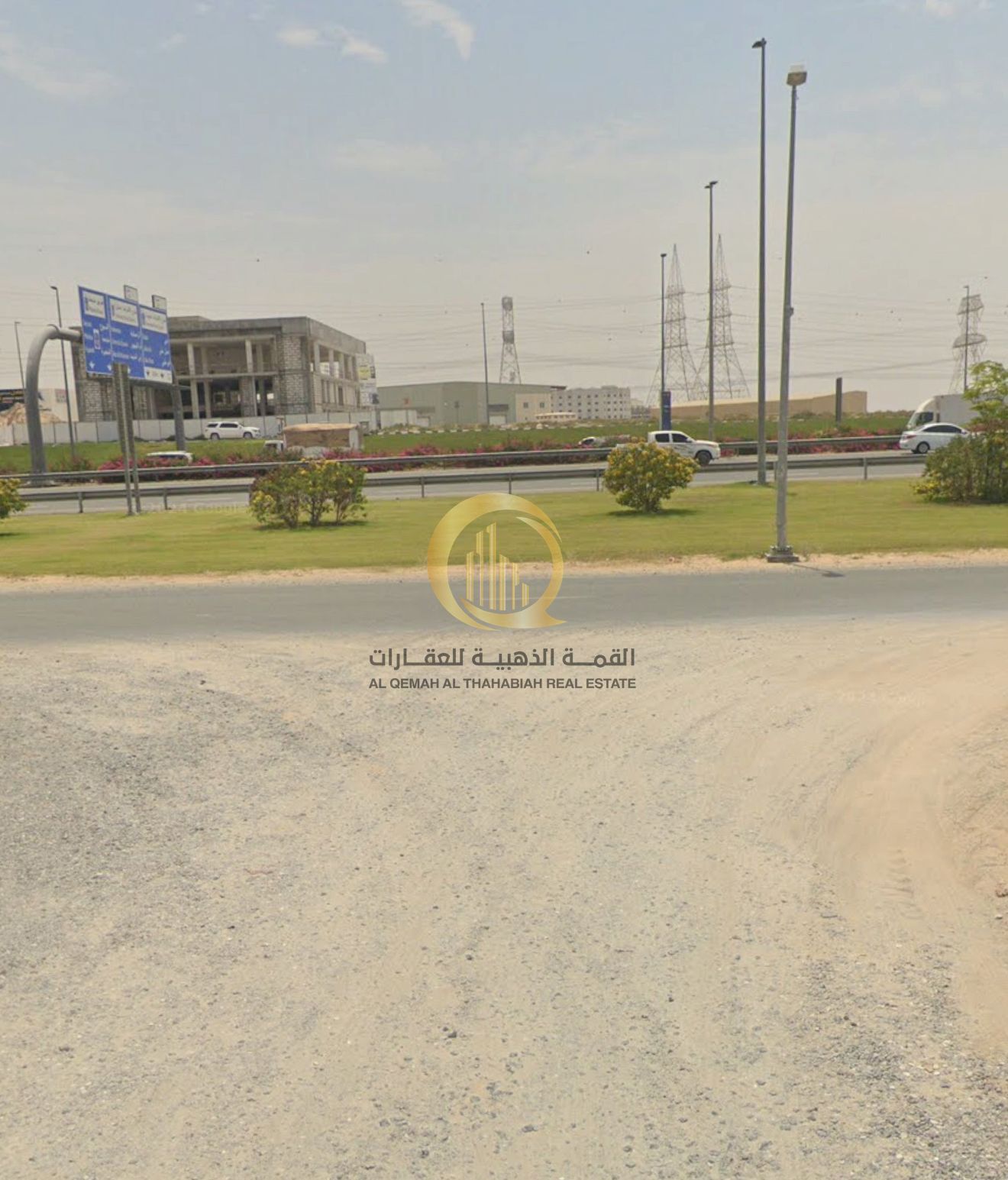 A corner plot on three commercial streets, directly on the main road (Maliha Street), with a very distinctive area of 6,006 sq ft.