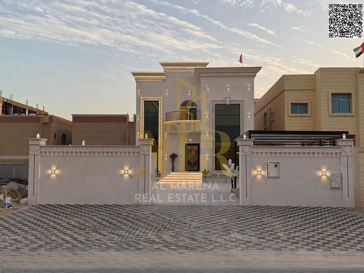 Luxury villa for sale in Al Muwaihat 1, directly behind Nesto Al Tallah. Freehold ownership for all nationalities. A luxurious villa with super deluxe
