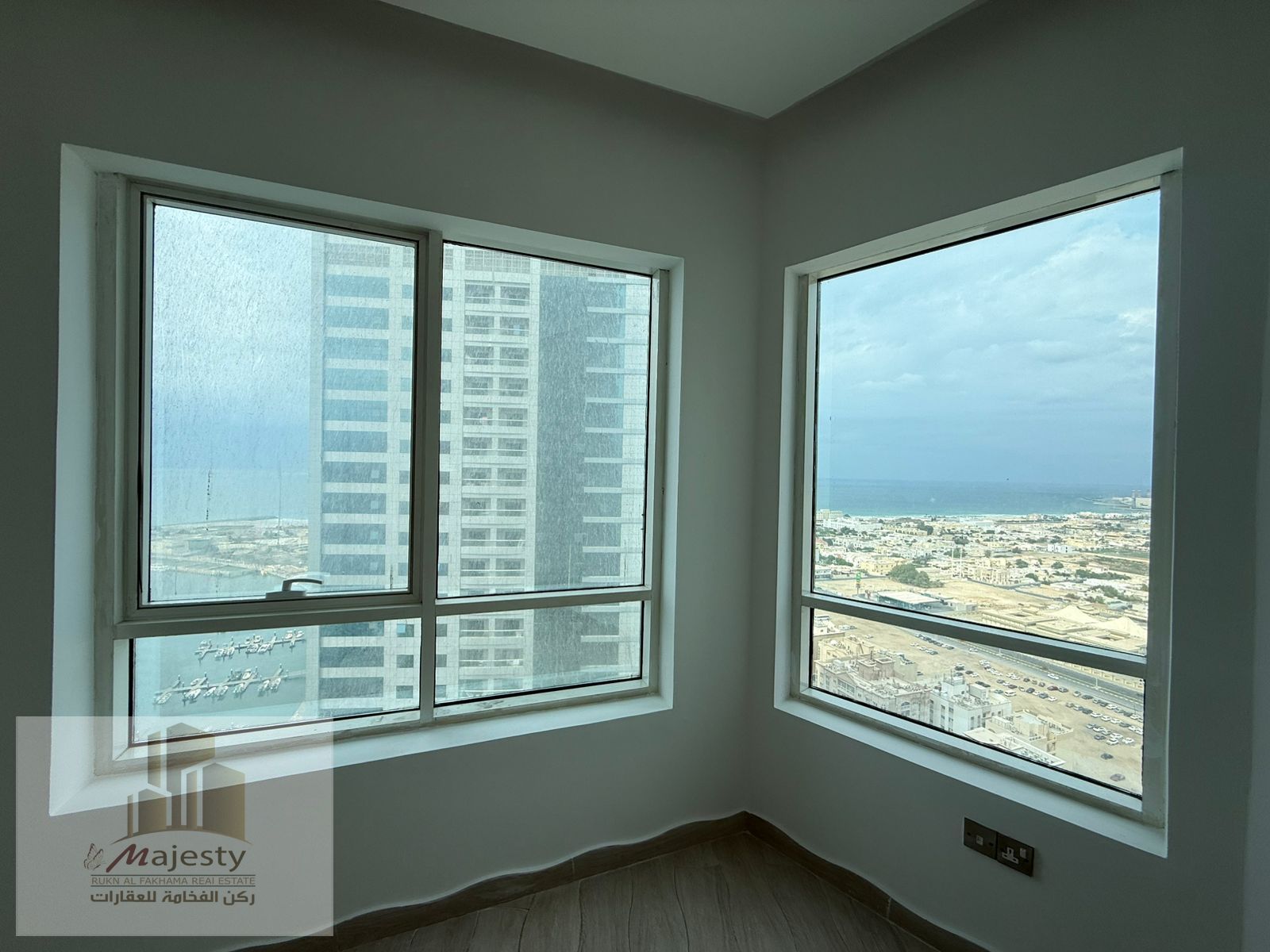 Luxury residence near the sea, a two-bedroom apartment with a living room and a side view of Khan Beach in Beach Tower 1 – A unique opportunity not to