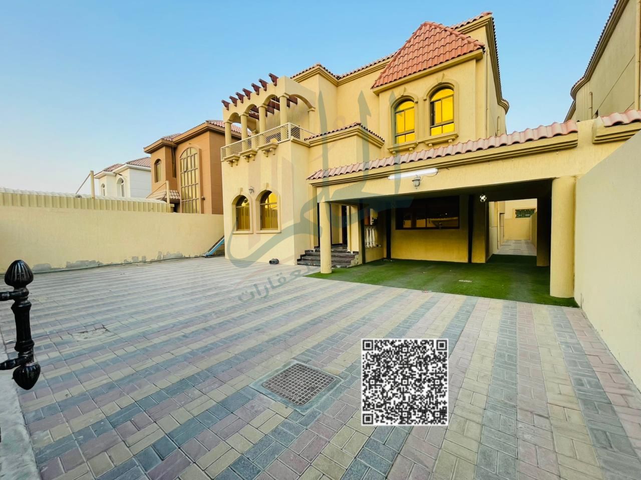 Live in elegance and comfort! This stunning villa features 5 spacious bedrooms and 7 bathrooms, a large majlis, two living halls, and a fully equipp