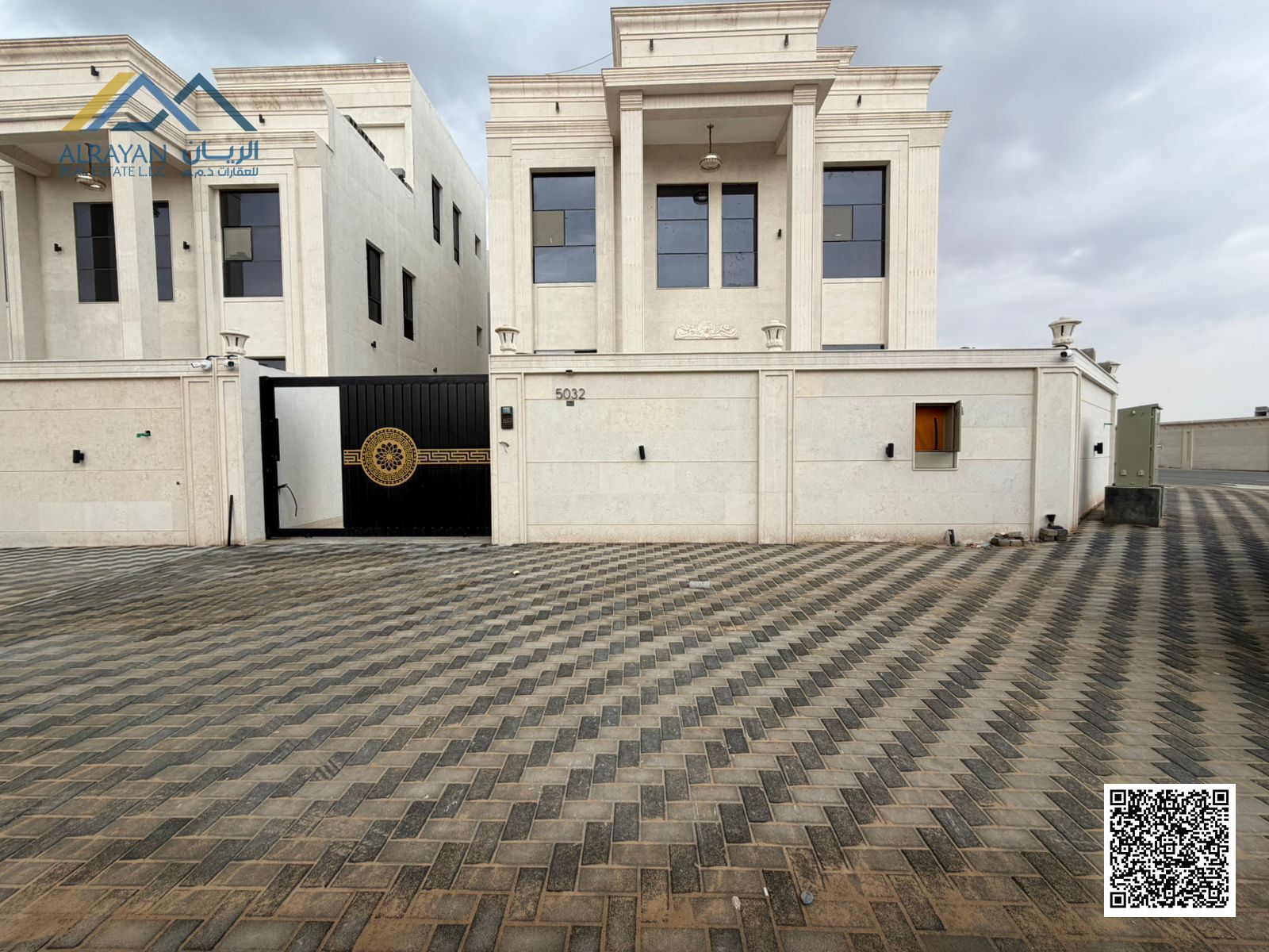 New corner villa directly opposite Azha community, ground floor and two floors