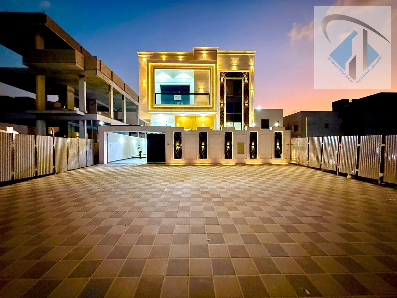 Modern 5-bedroom villa for sale in Ajman, registration fees included