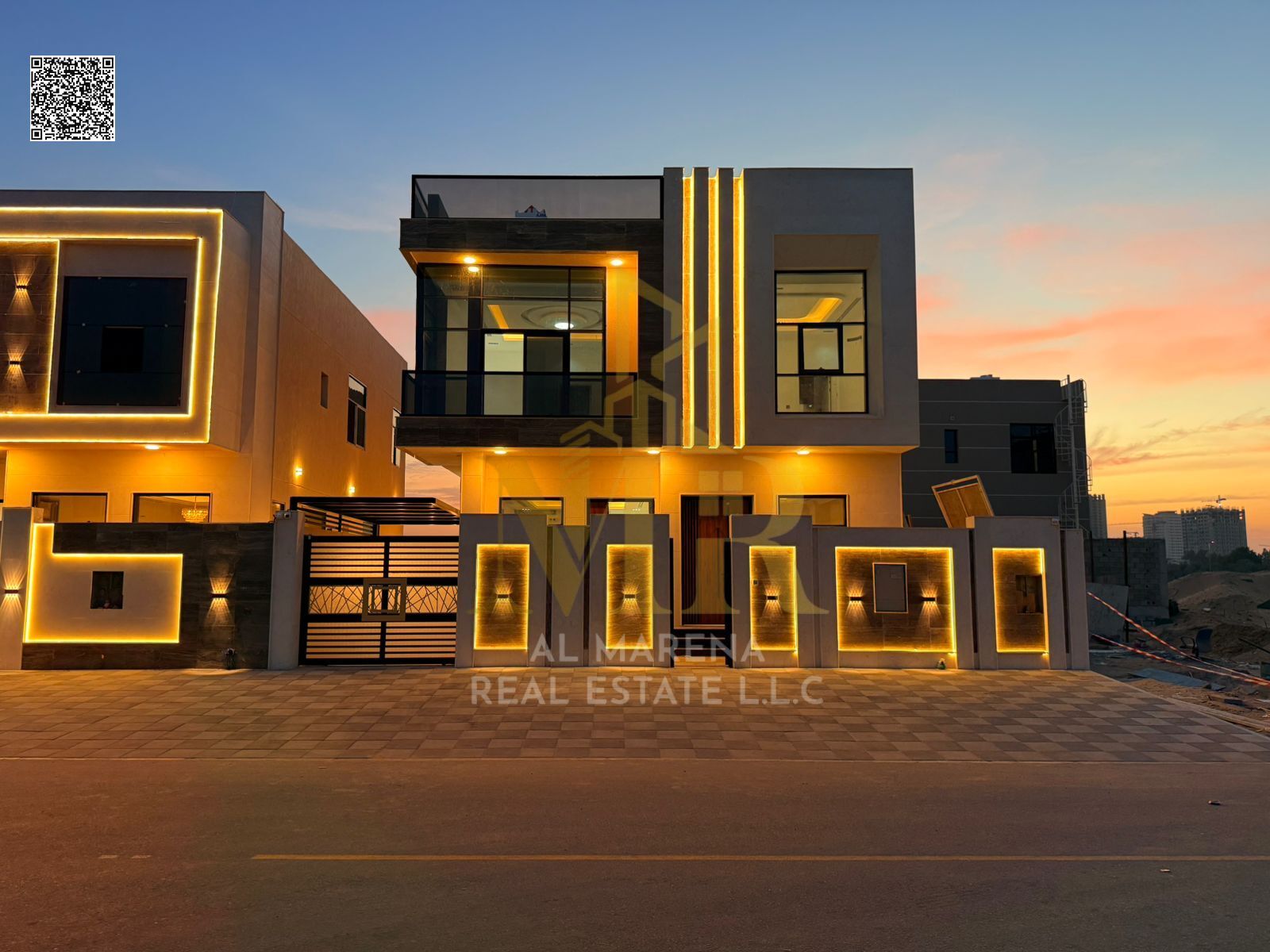 Villa for sale in Al Helio, Ajman | Two floors + roof | 5 master bedrooms | Attractive price including fees and services | Freehold ownership