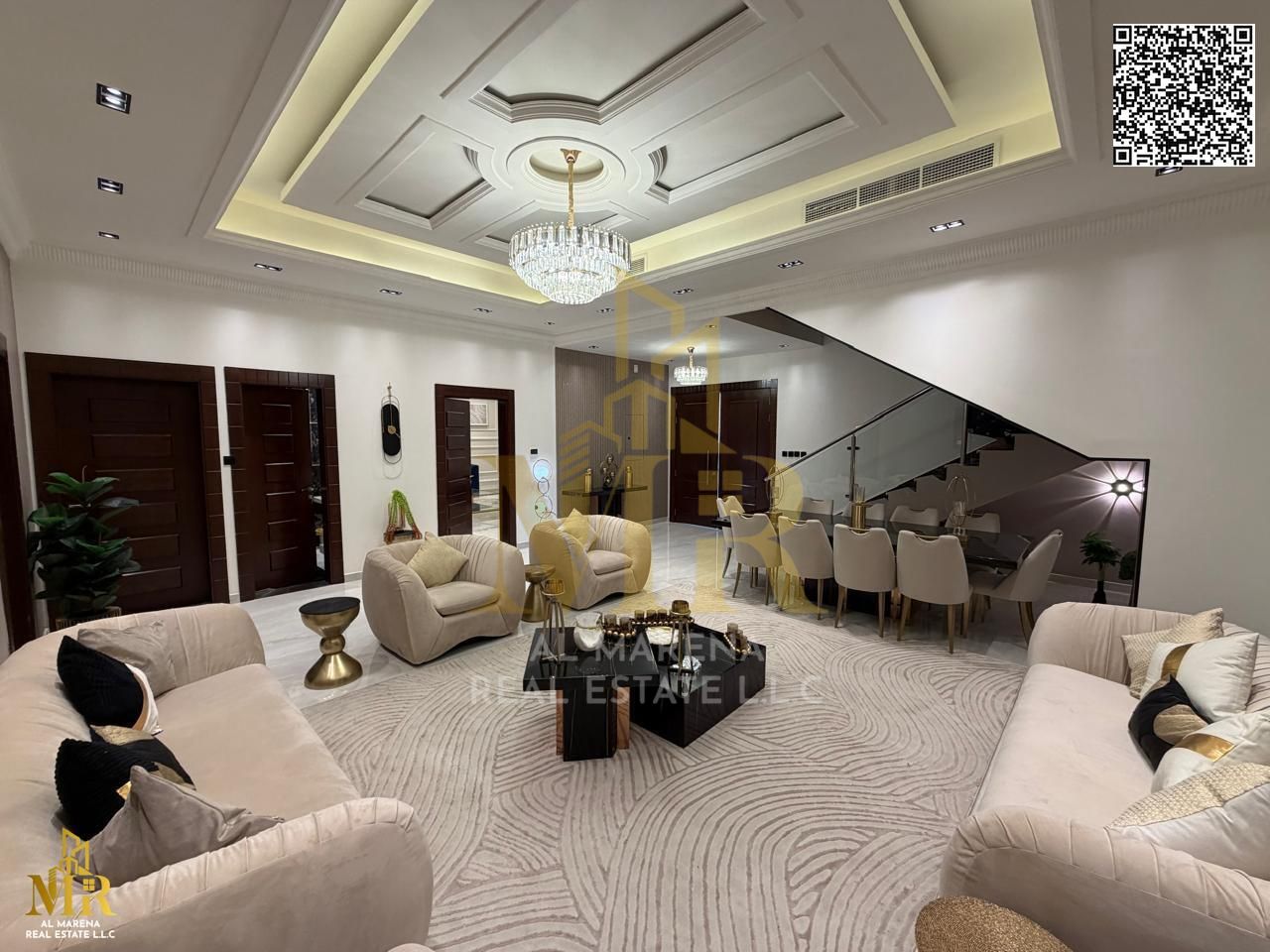 Corner villa in a prime location in Al Yasmeen, 4500 sq. ft, 2 floors plus roof, 6 master bedrooms, all-inclusive price covering electricity, water, an
