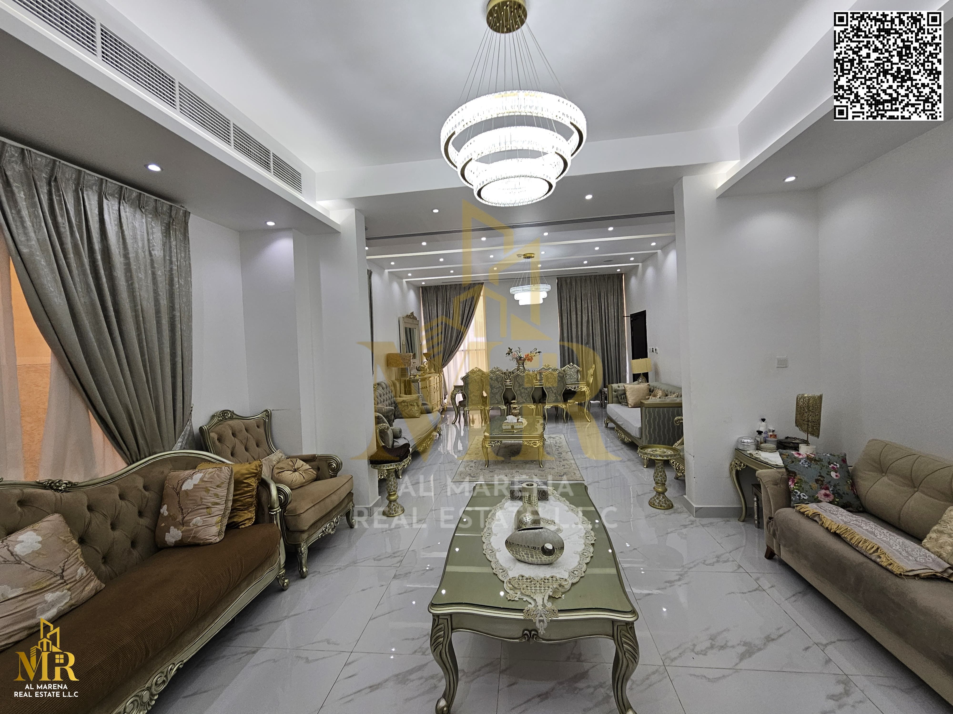Only 2 years old super modern villa in a prime location in Al Muweihat 3, 5 bedrooms, 5000 sq. ft, all-inclusive price covering electricity, water, and