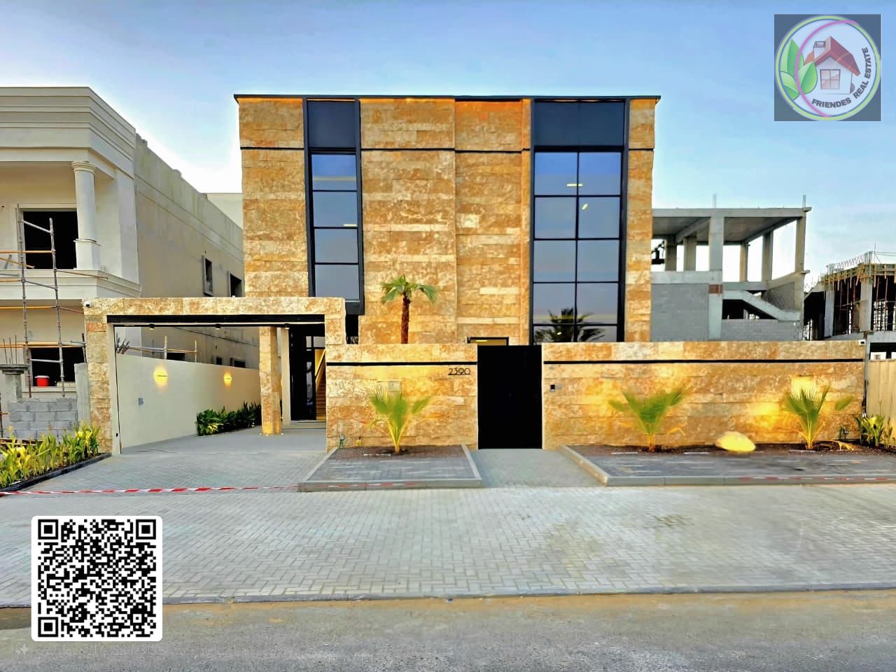 A villa with a distinctive design in the Al Alia area with a large area, central air conditioning, including registration fees, and freehold for all nationalities.