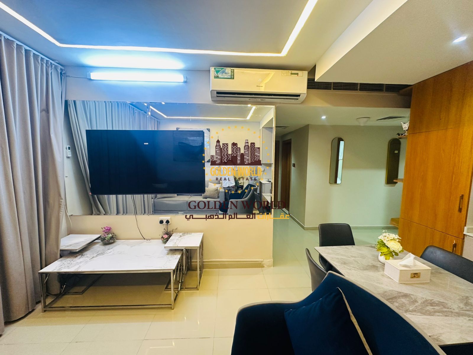Fully Furnished 3 Bedroom Apartment for Annual Rent in Sharjah Al Majaz 2 with Balcony Modern Kitchen Central AC Free Maintenance Great Price Installm