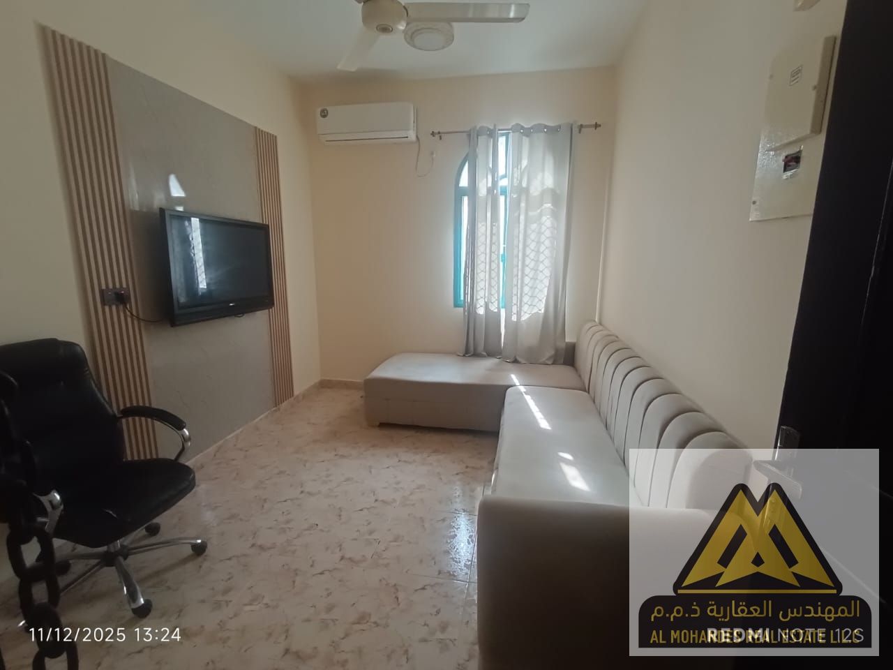 Now available for annual rent in Ajman One bedroom and living room apartment – second row from Ajman Corniche