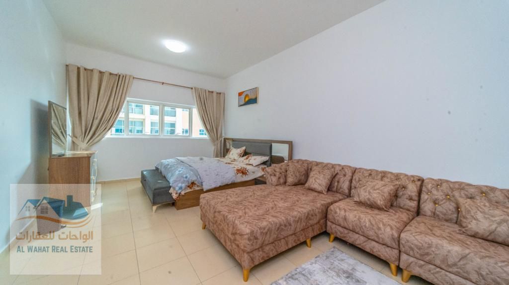 Furnished studio apartment available for monthly rent in Ajman One Tower, very close to the Sharjah and Dubai exit. Price: AED 3400 including all bill