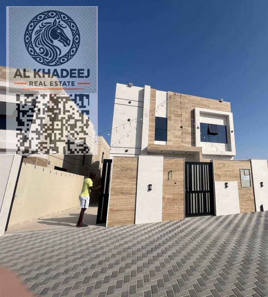 Villa for sale in Al Zahia Ajman. 4 bedrooms, living room & majlis, 3,014 sq. ft, first occupancy. Price AED 1,500,000. Call today to view.