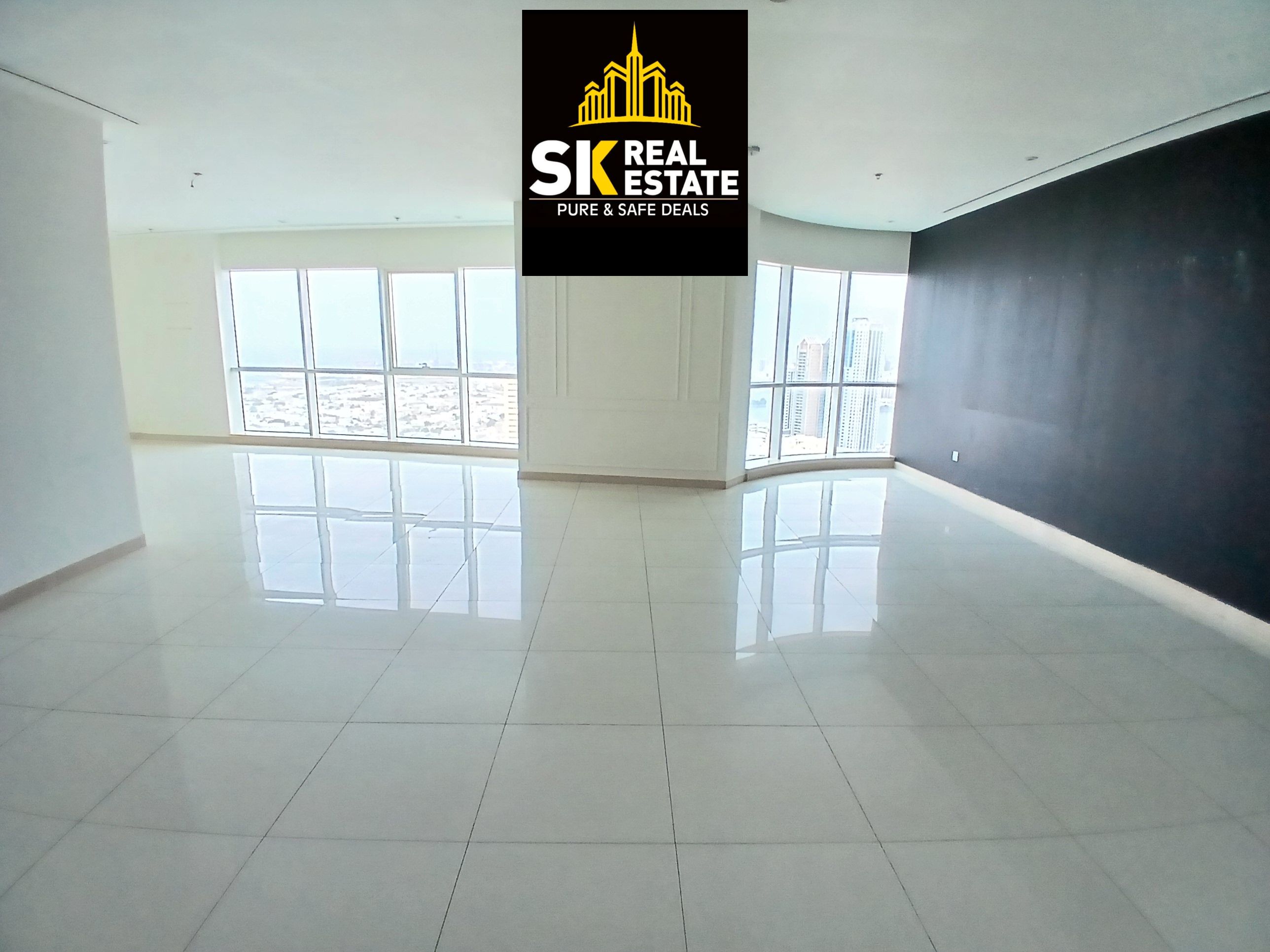 CHILLER FREE SEA VIEW _ SPACIOUS 3 BHK IN 105K IN 5 CHQS / WITH MAID ROOM / PARKING FREE _ GYM SWIMMING POOL FREE