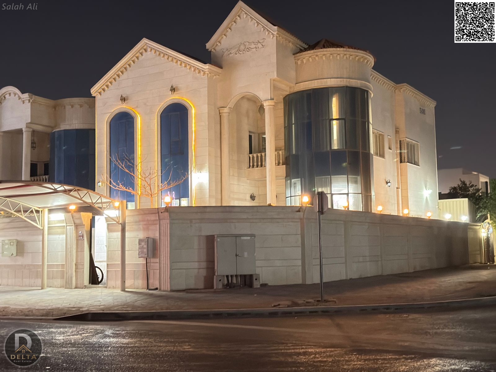 Villa for rent in Al Muwaihat, on a main street, near a corner mosque, 5 rooms, majlis, 2 halls