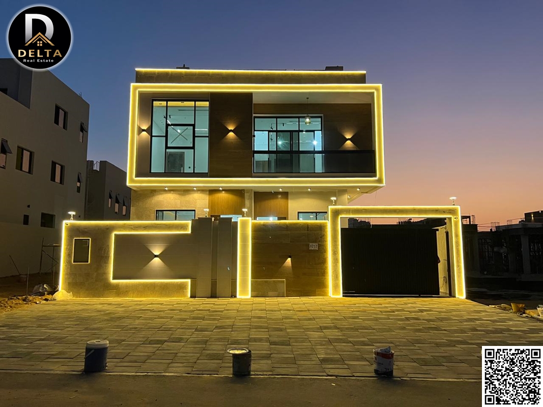 Luxurious modern villa in Al-Haliou – Corner lot – Two floors and a rooftop 7 bedrooms – Prime location – Spacious areas