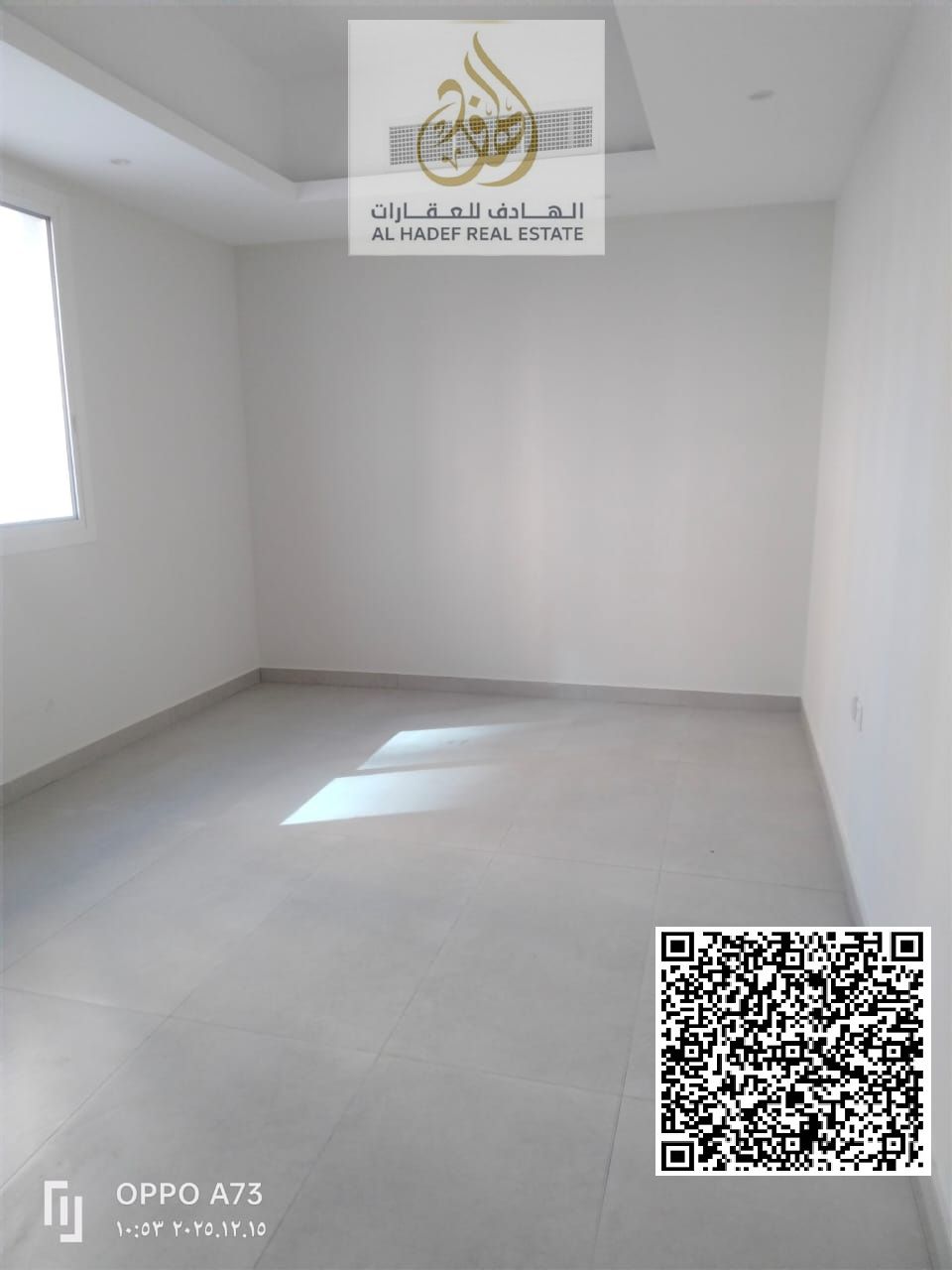 One bedroom, living room, balcony, two bathrooms, and kitchen. First occupancy.