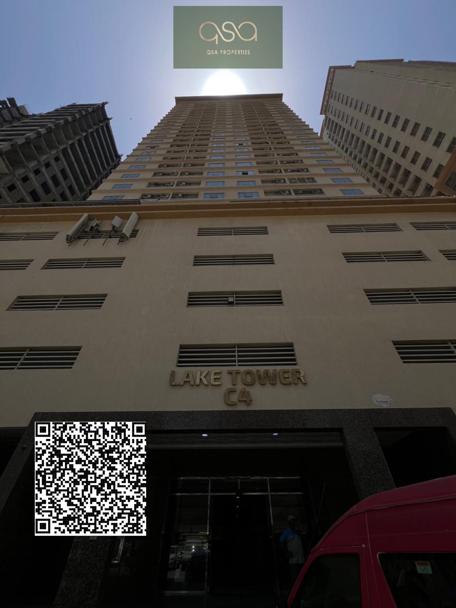 2BHK APARTMENT WITH PARKING AVILABLE FOR RENT LAKE TOWER C4 EMIRATES CITY AJMAN