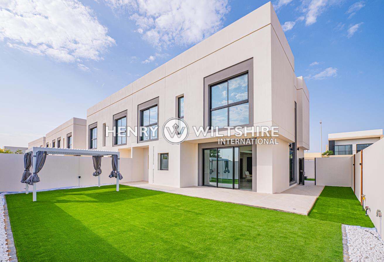Landscaped private garden with outside furniture