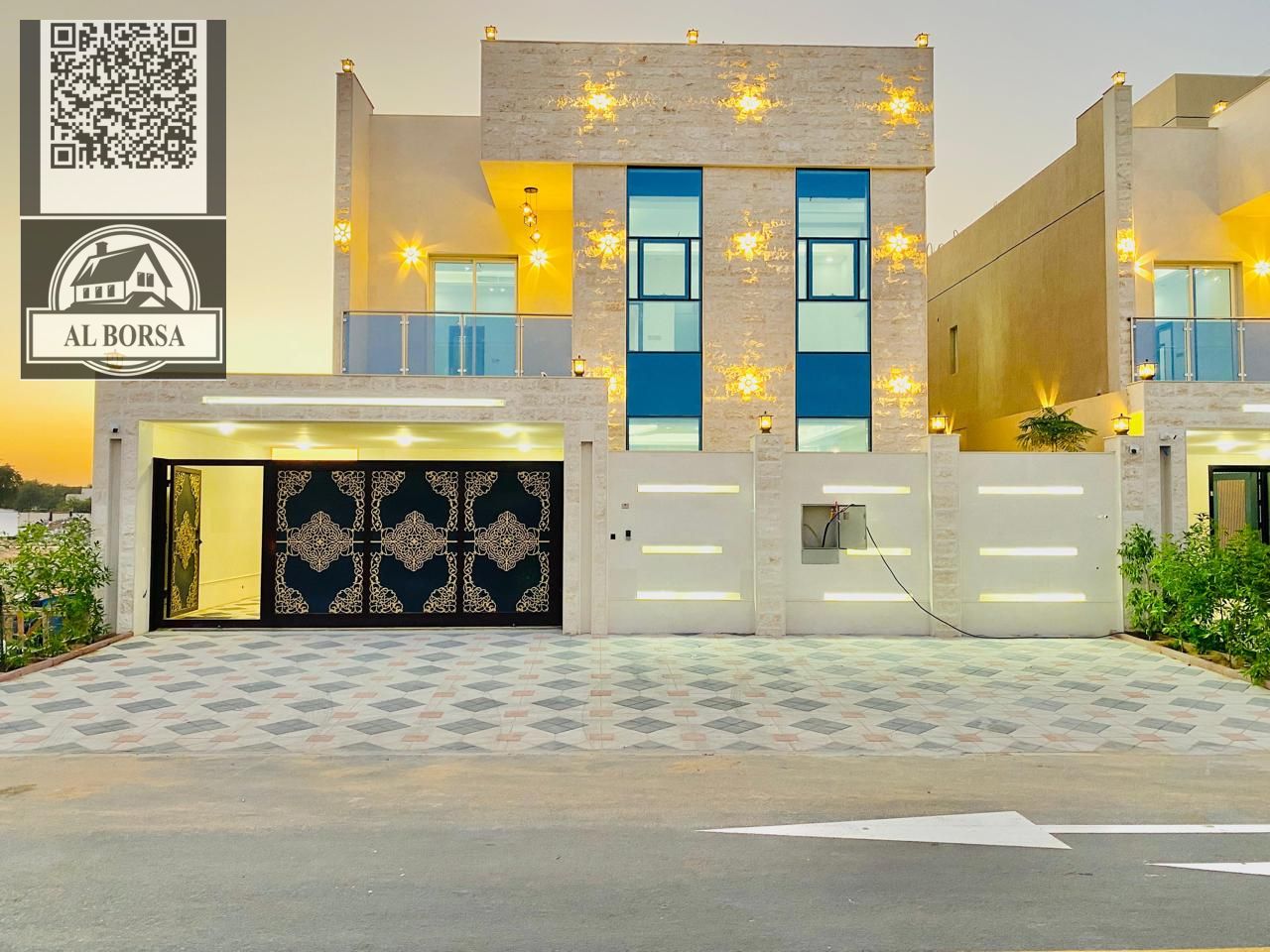 Villa for rent in Al Helio, Ajman, 5 master bedrooms, majlis and living room