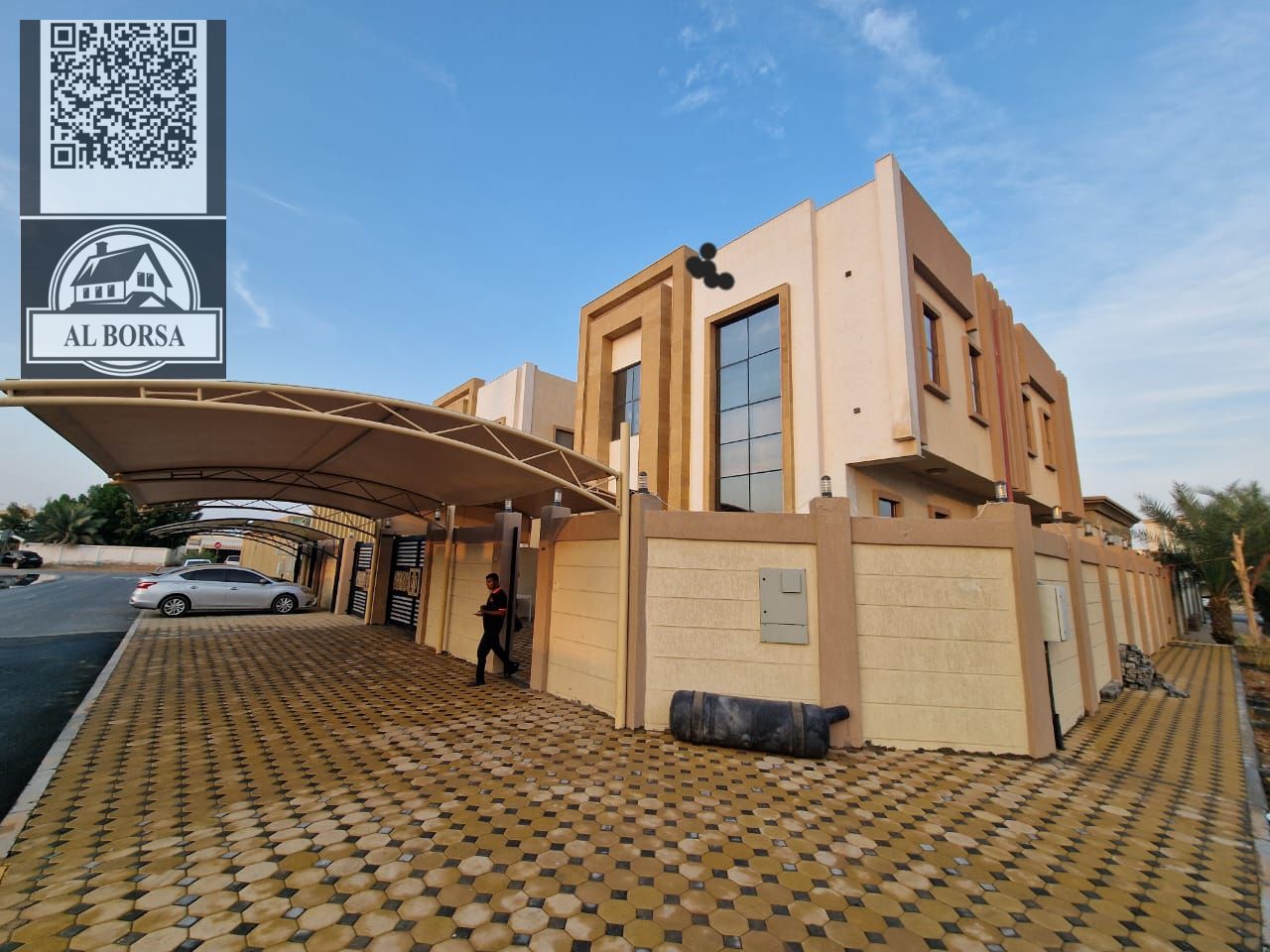 Rent in Al Muwaihat 2 area, corner villa close to schools and Sheikh Mohammed Bin Zayed Road.