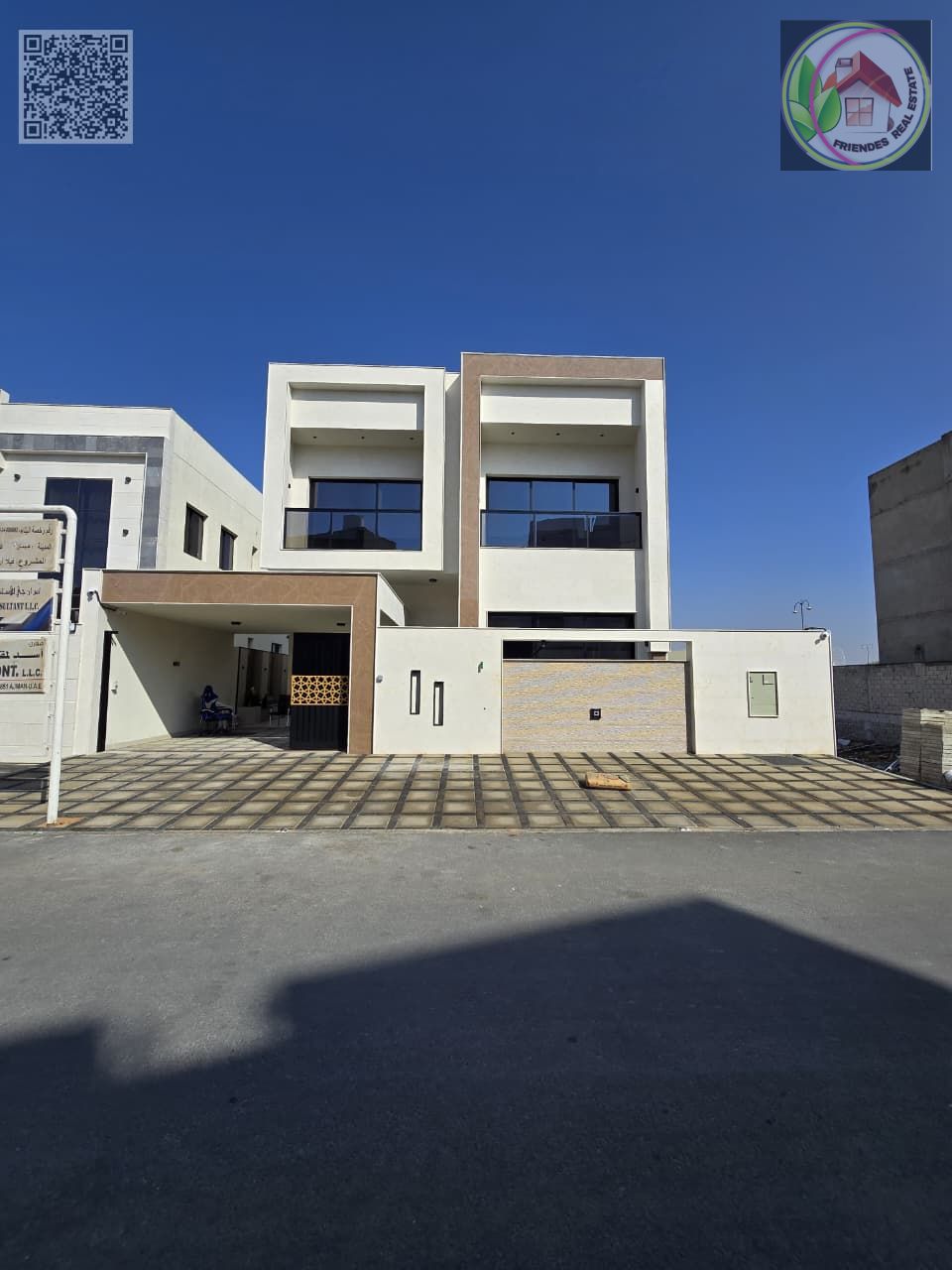 Villa in Al Yasmin area, Ajman | Distinctive modern design | Freehold ownership for all nationalities | Close to Mohammed Bin Zayed Road and Emirates