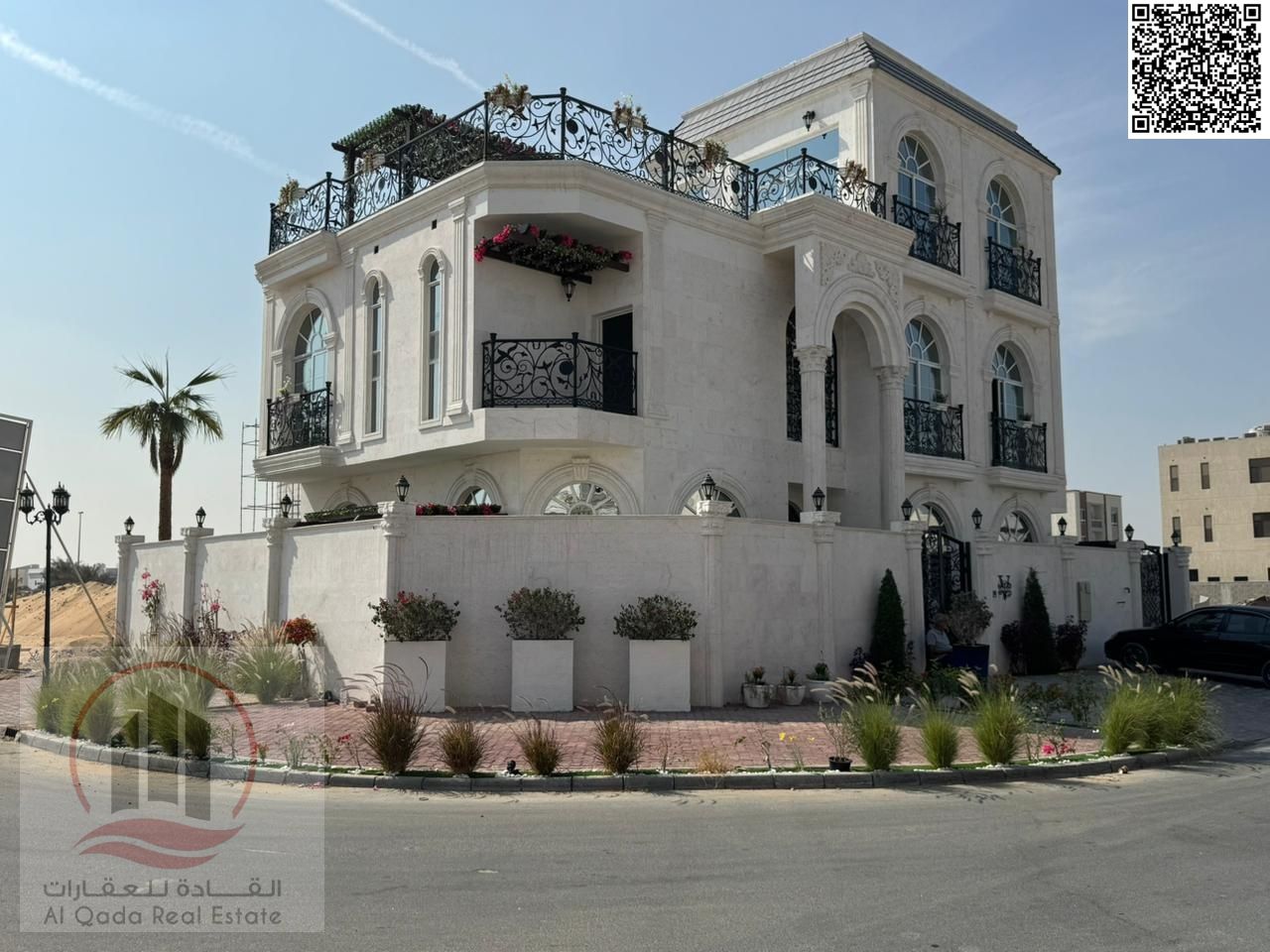 Villa for sale in Al Bahia area, Ajman, 5 bedrooms, elegant design, prime location
