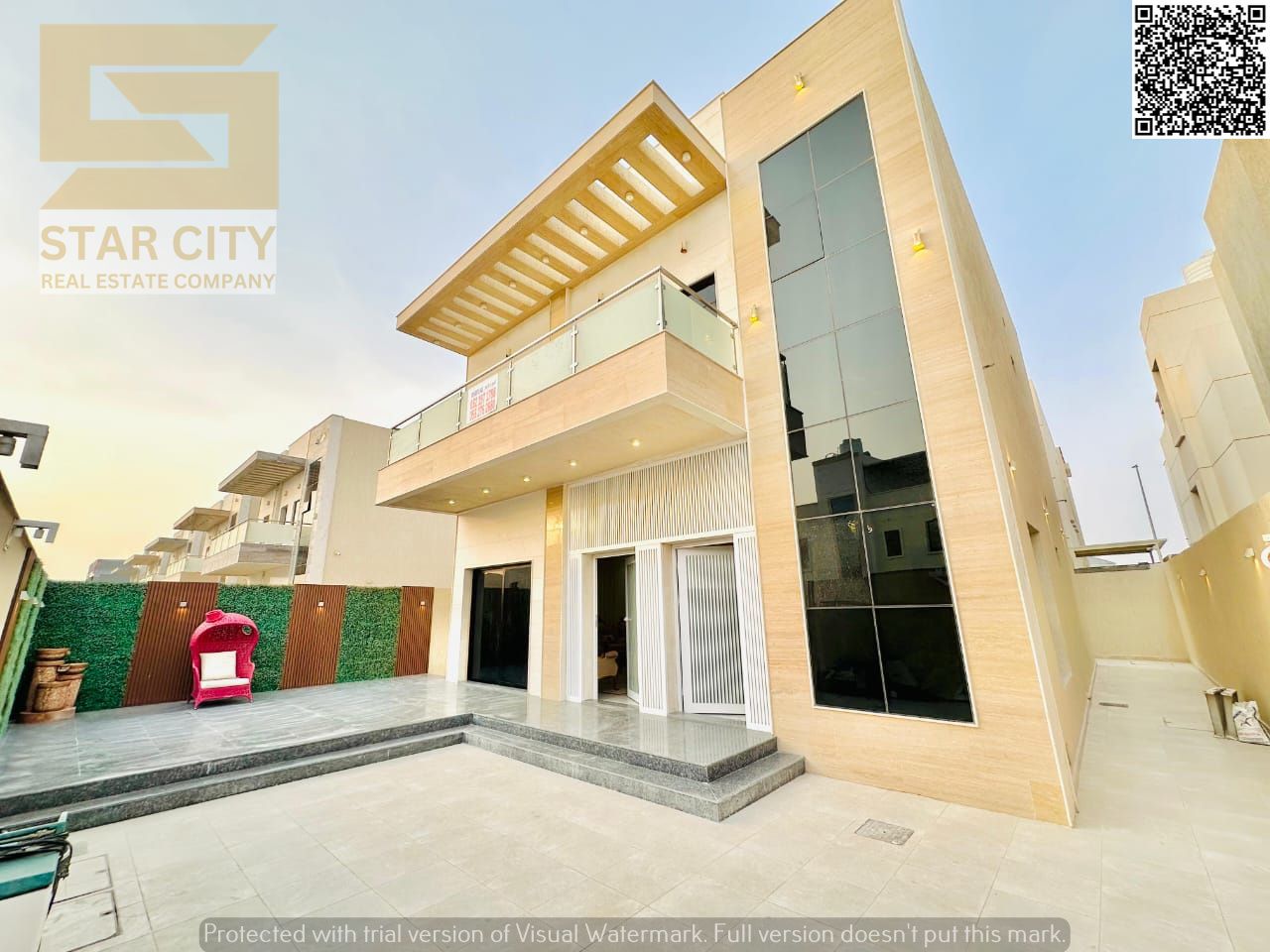 Luxury Villa for Sale in Al Zahya, Ajman Directly Behind the Mosque | Super Deluxe Finishing | Registration Fees Included