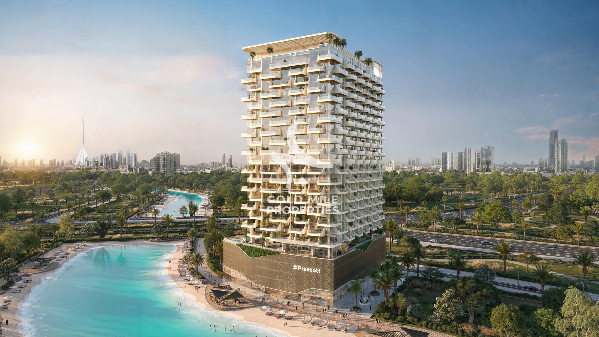 2BR First-Row Lagoon View | Furnished | High ROI | High floor