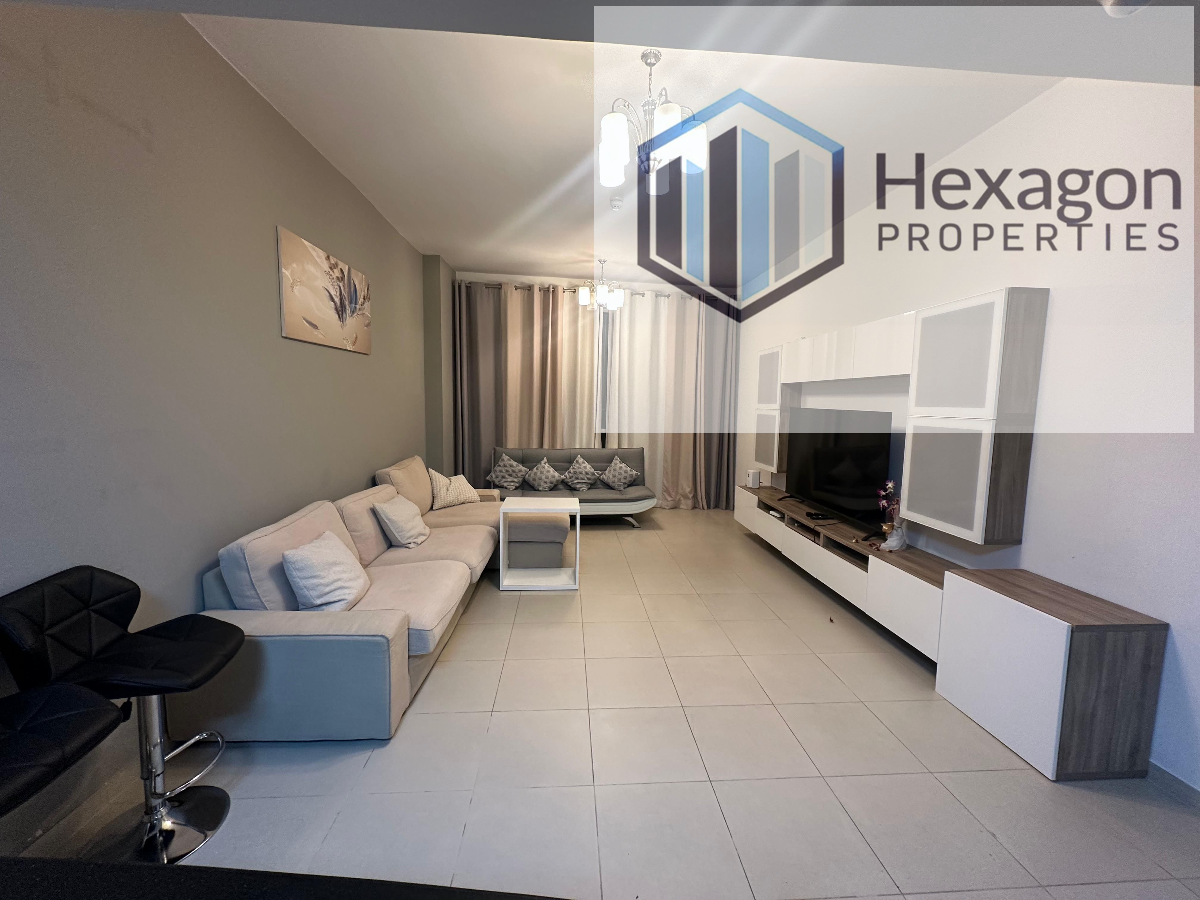 FULLY FURNISHED 1BHK | BRIGHT & SPACIOUS | AVAILABLE FOR A RENT OF AED 72,000 IN 4 CHEQUES