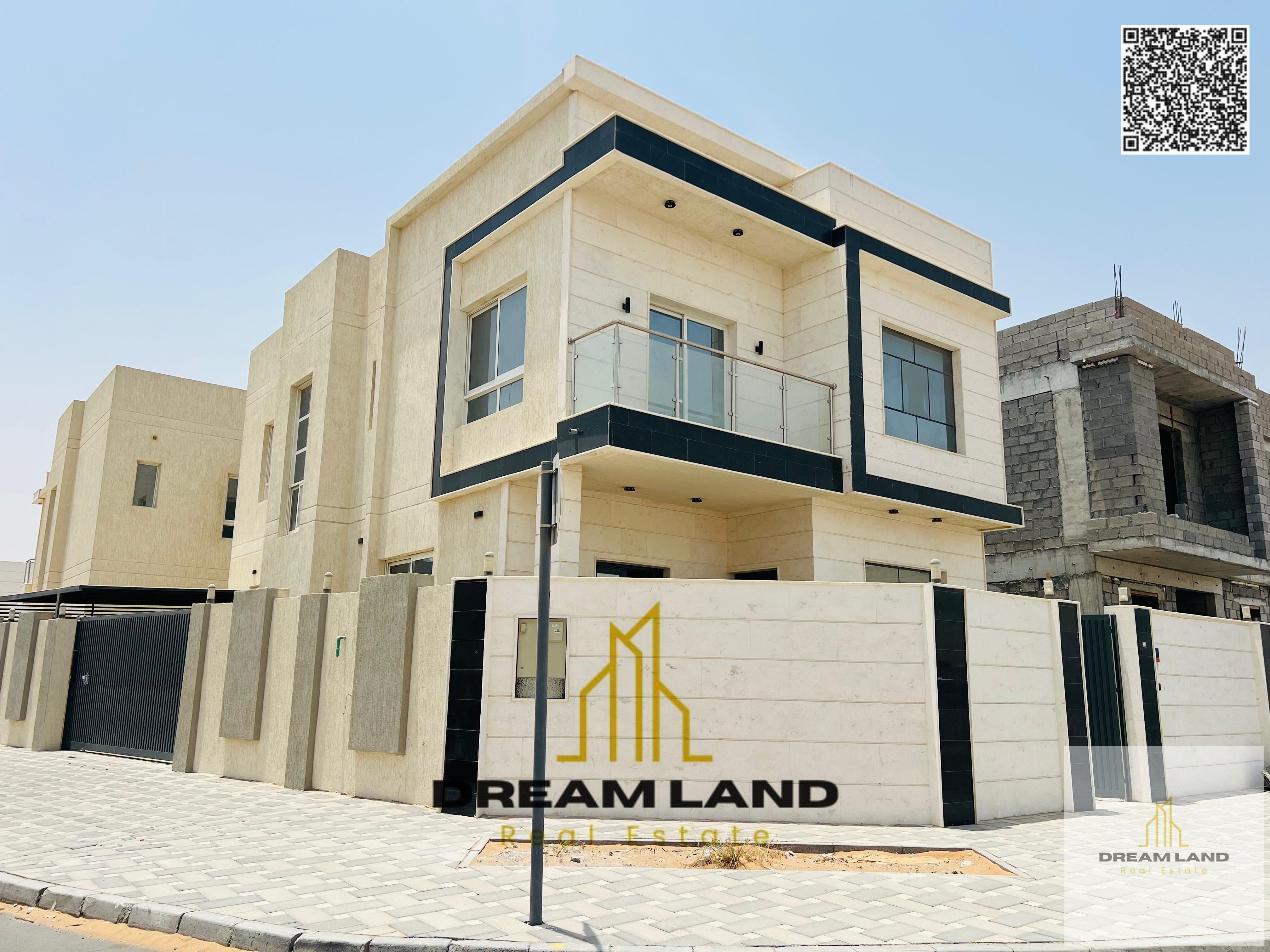 Corner villa at a reasonable price, including air conditioning, in the most prestigious areas of Ajman. Freehold for all nationalities