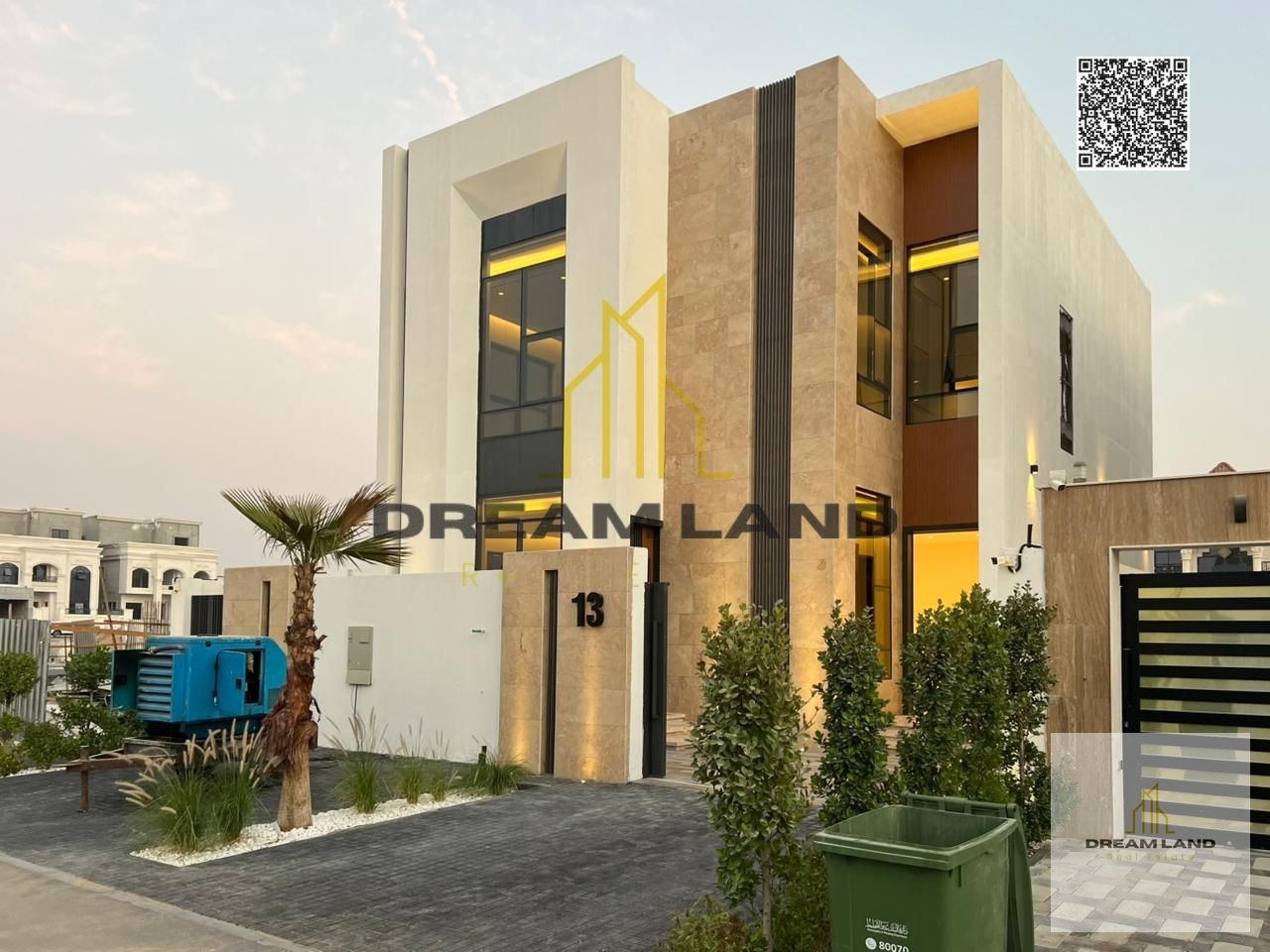 A luxury villa with custom marble finishing is offered for sale in Al Helio 2, free ownership for all nationalities, close to services.