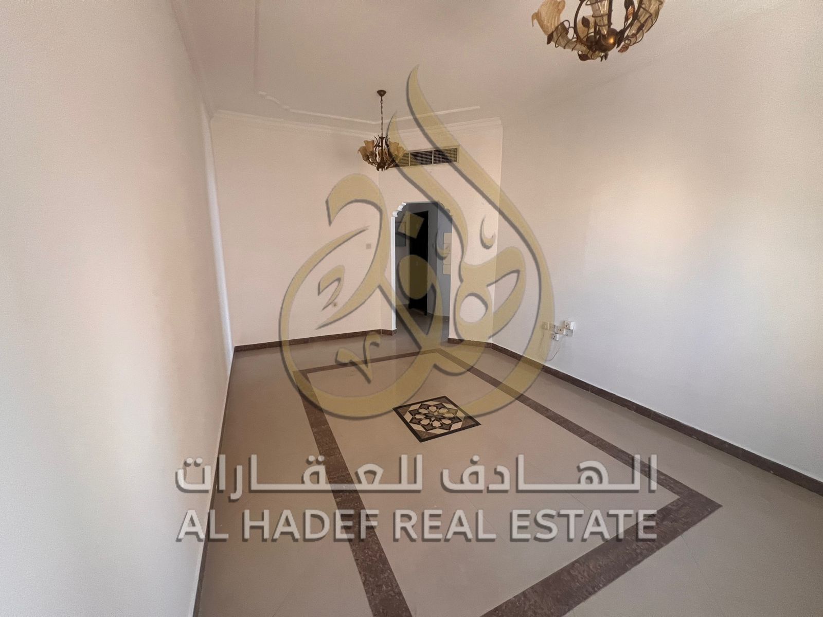For rent in Sharjah, Al Khan area — 2 bedrooms and a living room, annual rent, apartment with 2 bathrooms