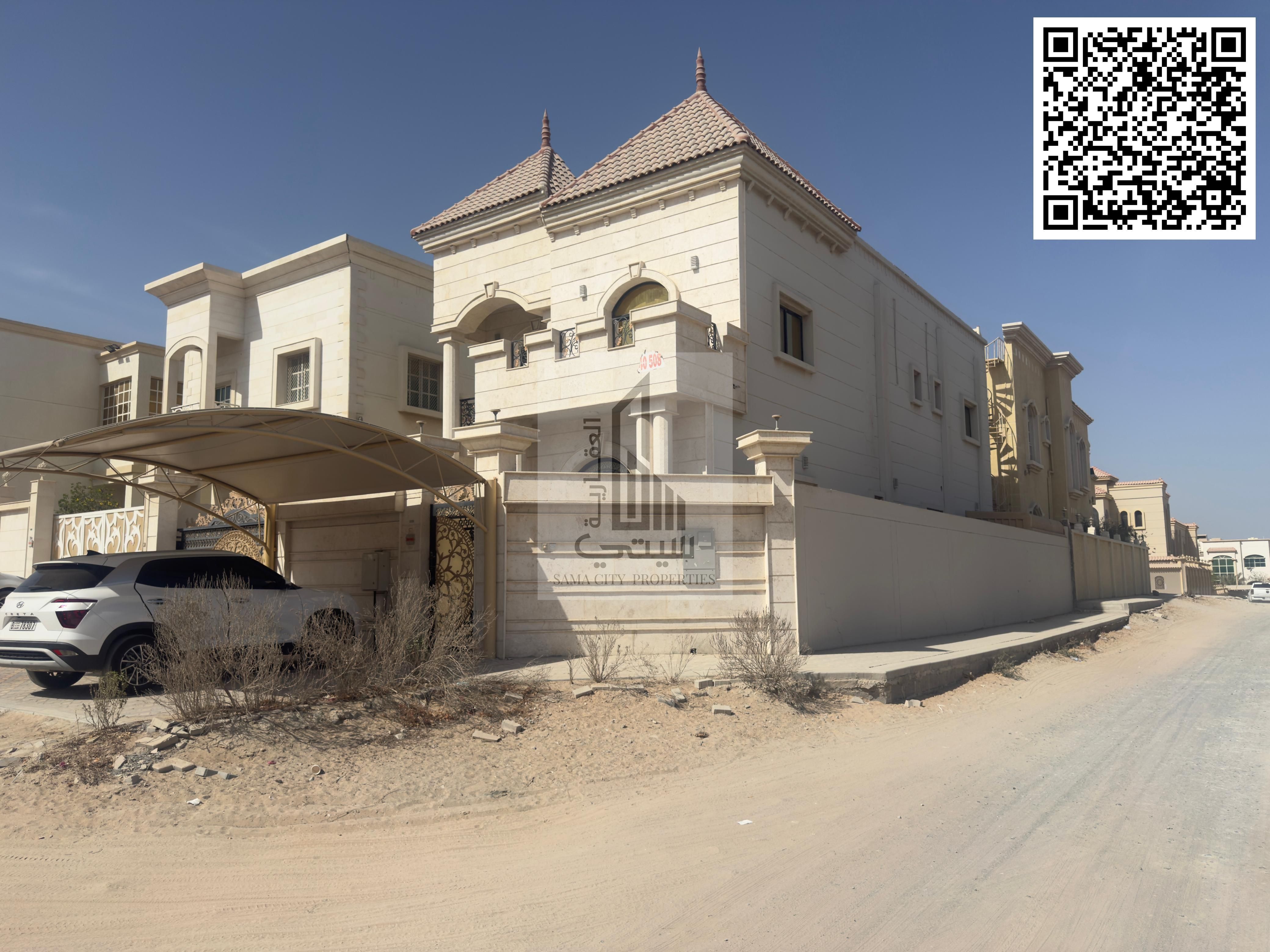 For sale: Corner villa in Al-Muwaihat 1, consisting of five master bedrooms, fully furnished.
