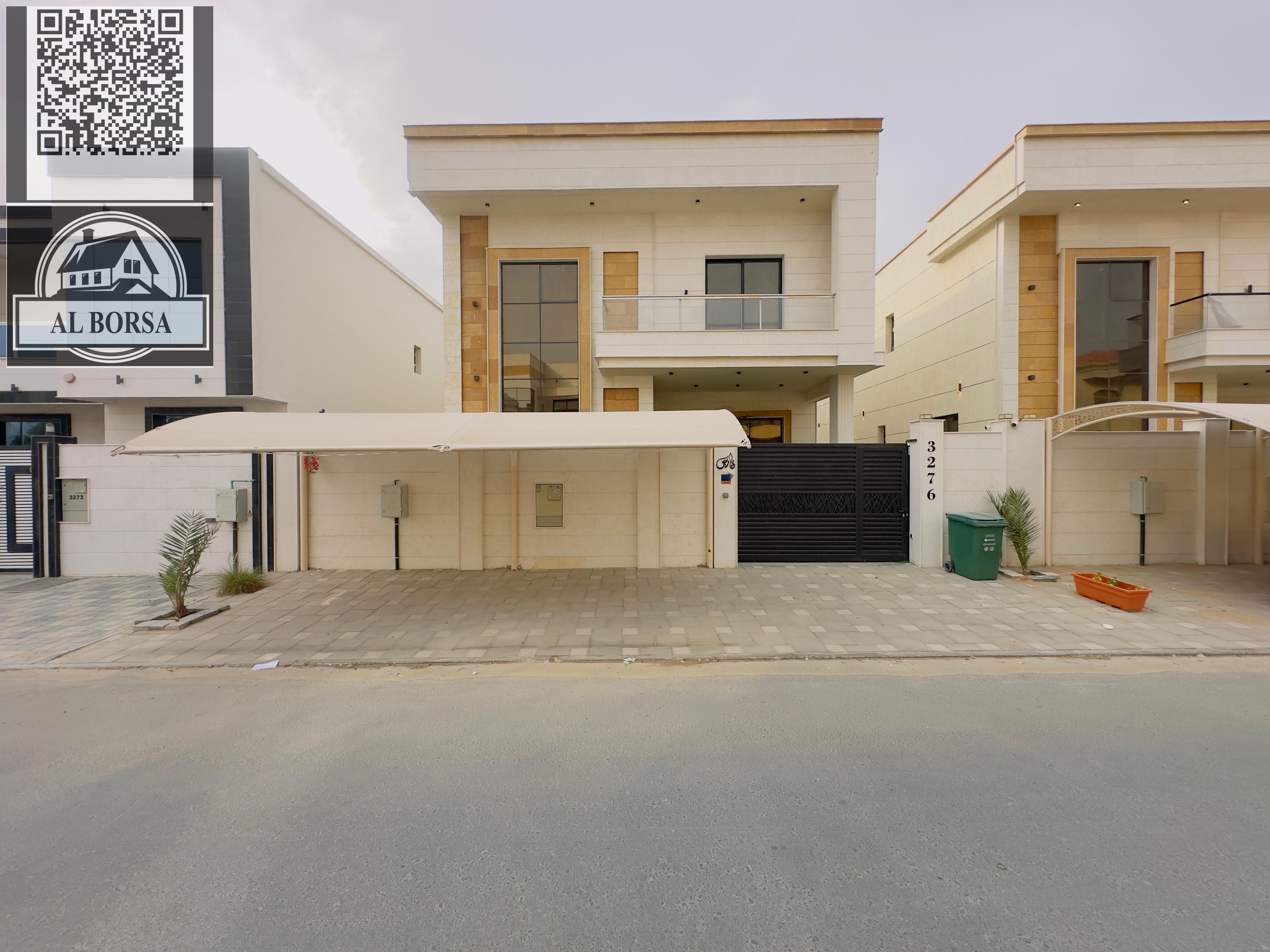 Villa for rent – Al YASMEEN area, Ajman – 5 master bedrooms, living room, majlis, maid's room, prime location