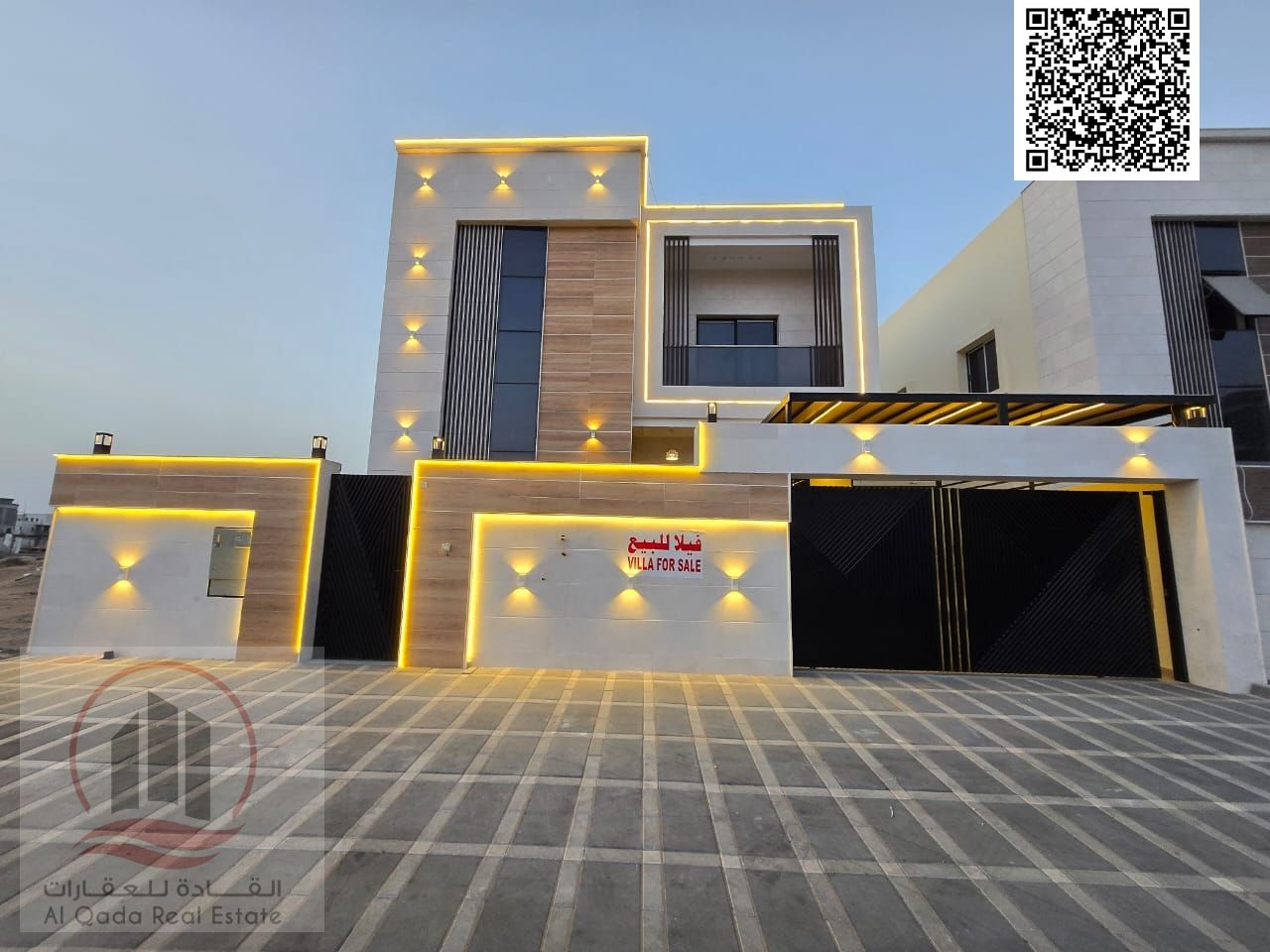 For sale, a villa in Ajman Al-Bahia, 5 master rooms, a Majles room, a hall, and a maid’s room, freehold for all nationalities, Installment with out do