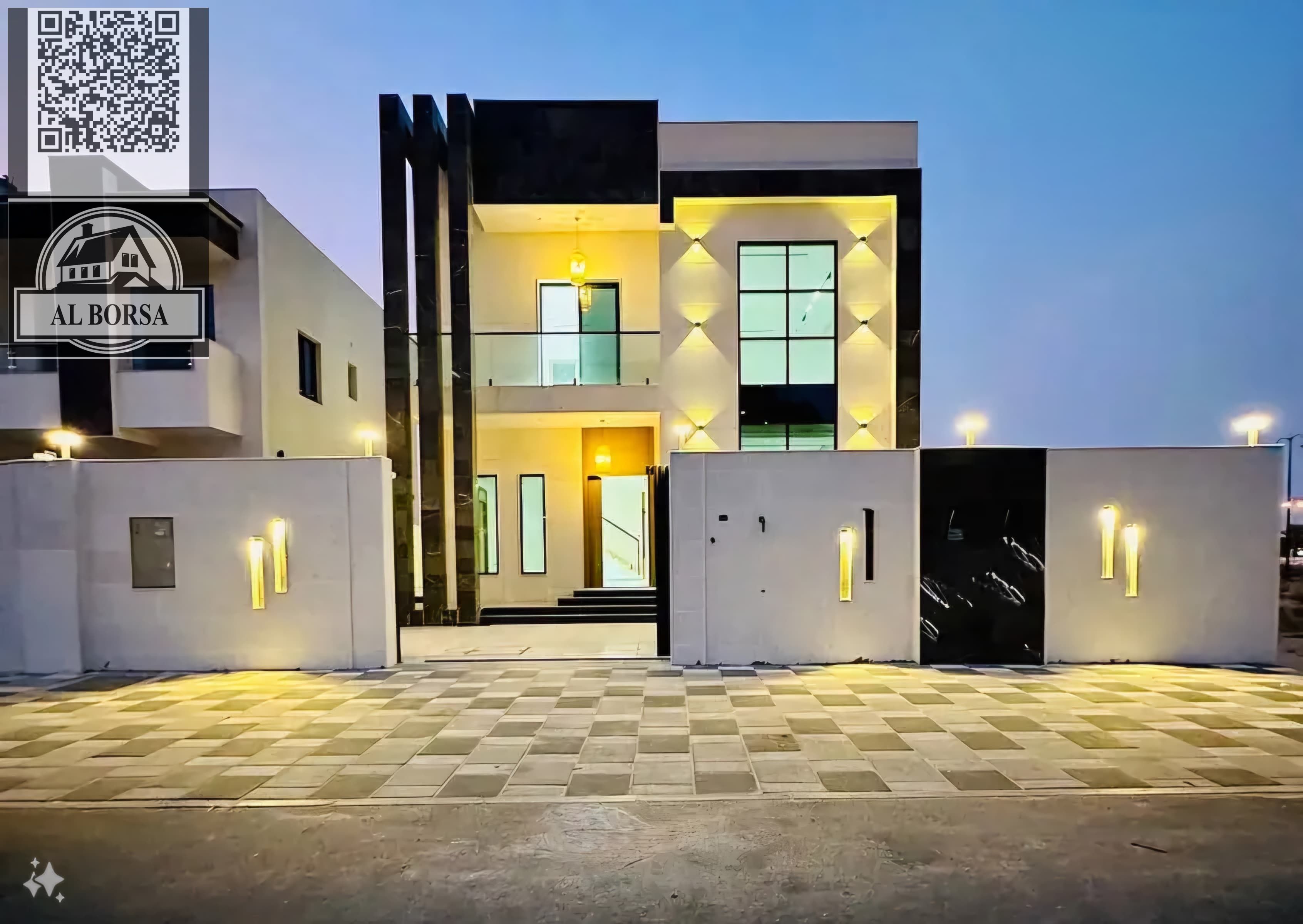 For rent a villa in Al Helio 2 in Ajman, 4 master bedrooms, a majlis, a hall, a maid's room, and a store