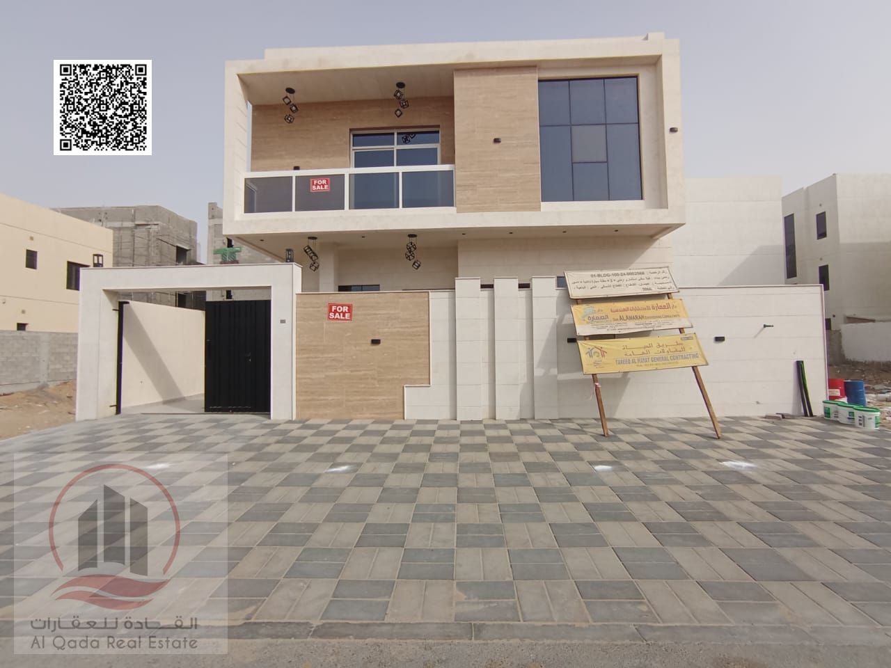 For sale, a villa in Ajman Al-Bahia 7 master rooms, a Majles room, a hall, and a maid’s room, freehold for all nationalities, Installment with out do