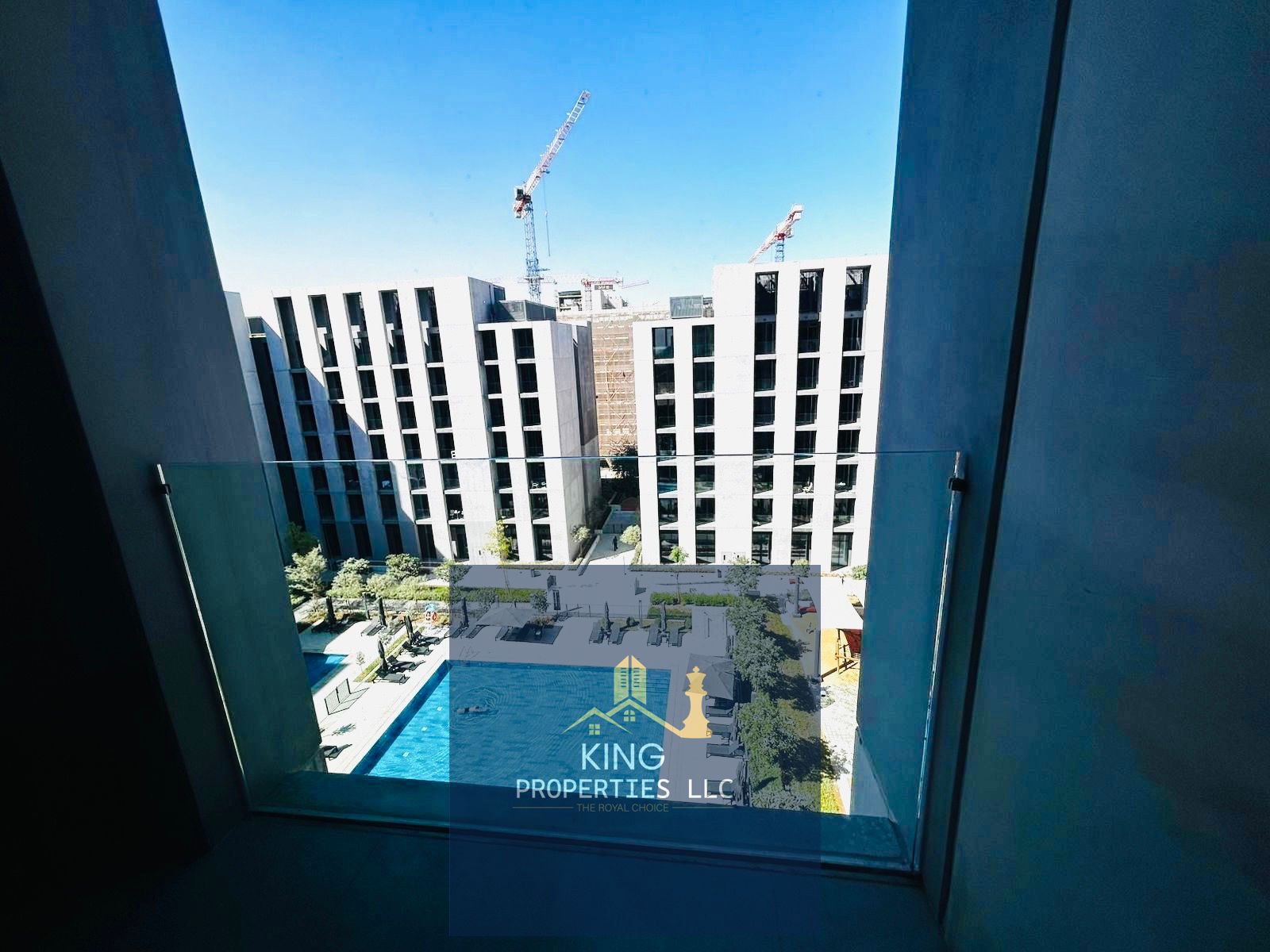 Brand new 1 bhk with balcony pool view for rent Aljada Tiraz Sharjah