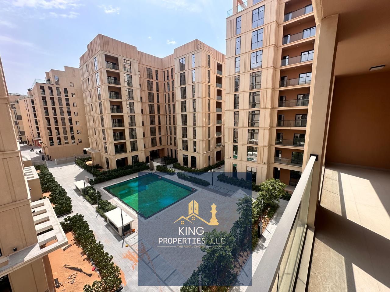 Three bedroom-hall with balcony and with maid room is available for rent in Al Mamsha