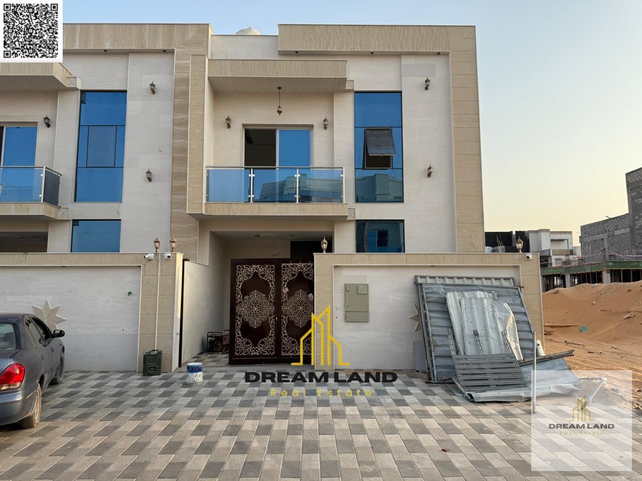 Distinctive townhouse – 6 master BRs in Al Yasmin, move-in ready, registration included.
