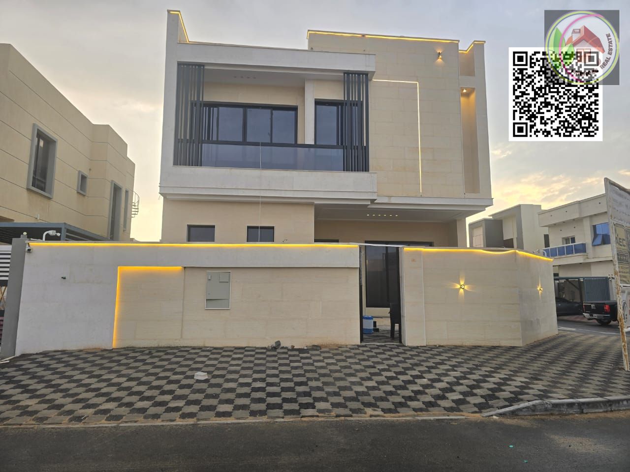 A luxurious villa for sale in Al Amrah, boasting a spacious 3,014 sq ft plot and a generous 3,300 sq ft built-up area. It features a very modern and l
