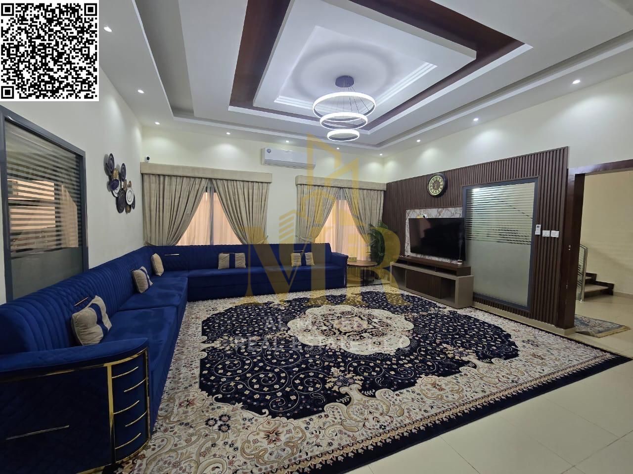 Luxury Villa in Al Alia – Ajman | 2 Floors | 5 Master Bedrooms | Majlis & Living Room | Modern Kitchen | Yard & Upper Floor Lounge | All-Inclusive P